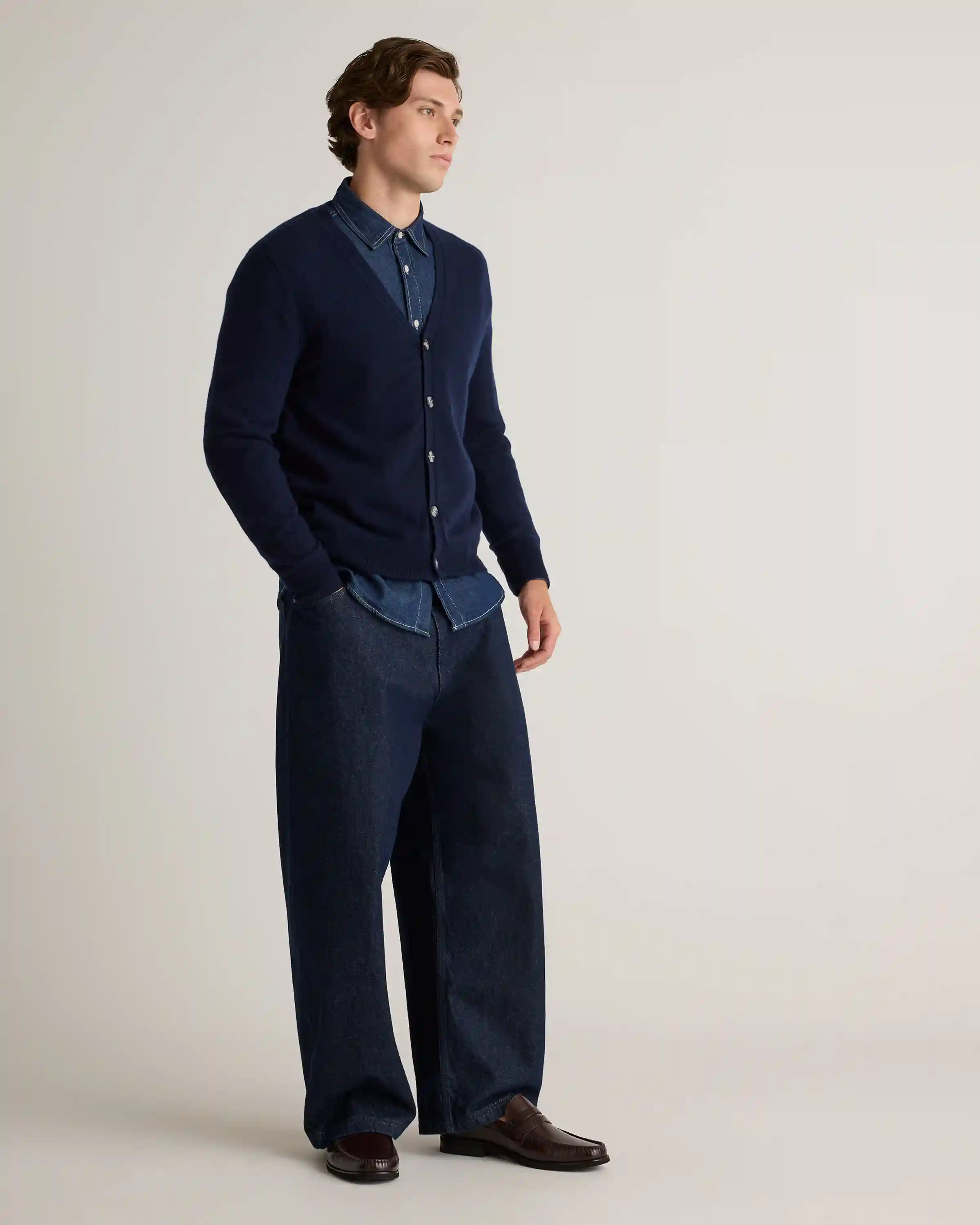 Mongolian Cashmere Cardigan Sweater