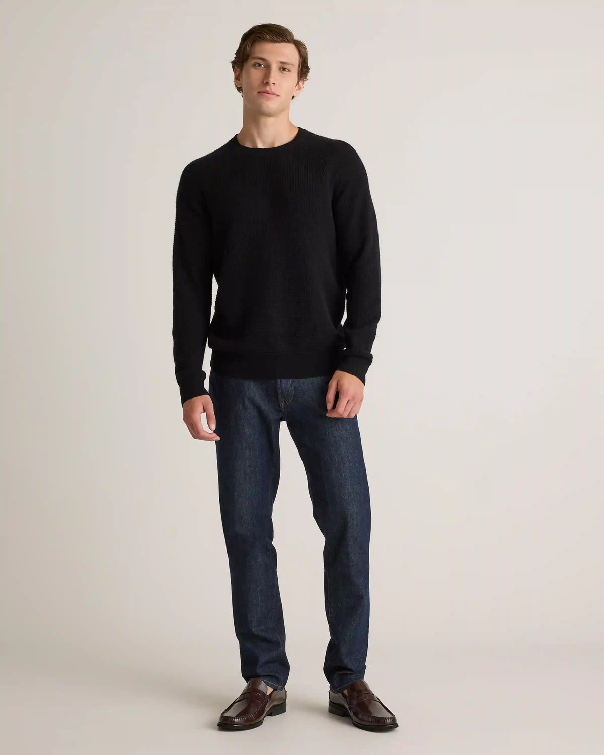 Mongolian Cashmere Waffle Sweatshirt