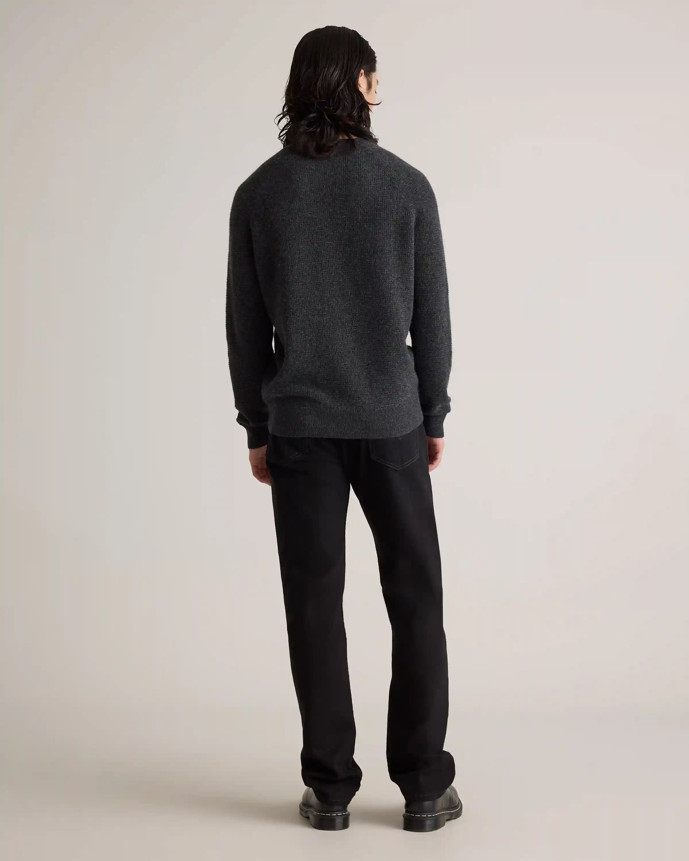 Mongolian Cashmere Waffle Sweatshirt