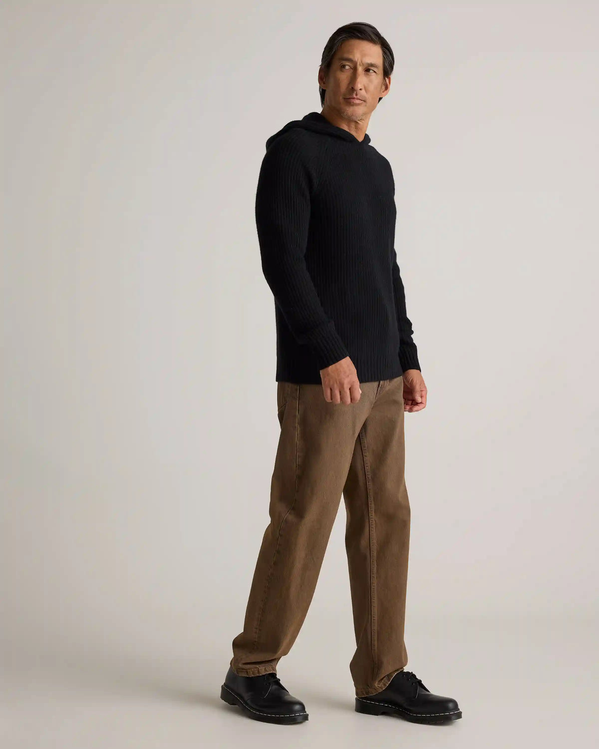Mongolian Cashmere Fisherman Pullover Hoodie