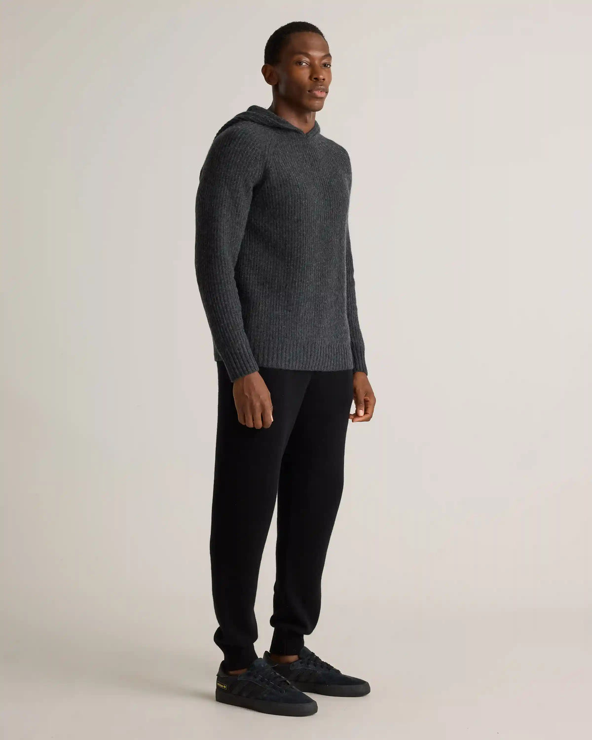 Mongolian Cashmere Fisherman Pullover Hoodie