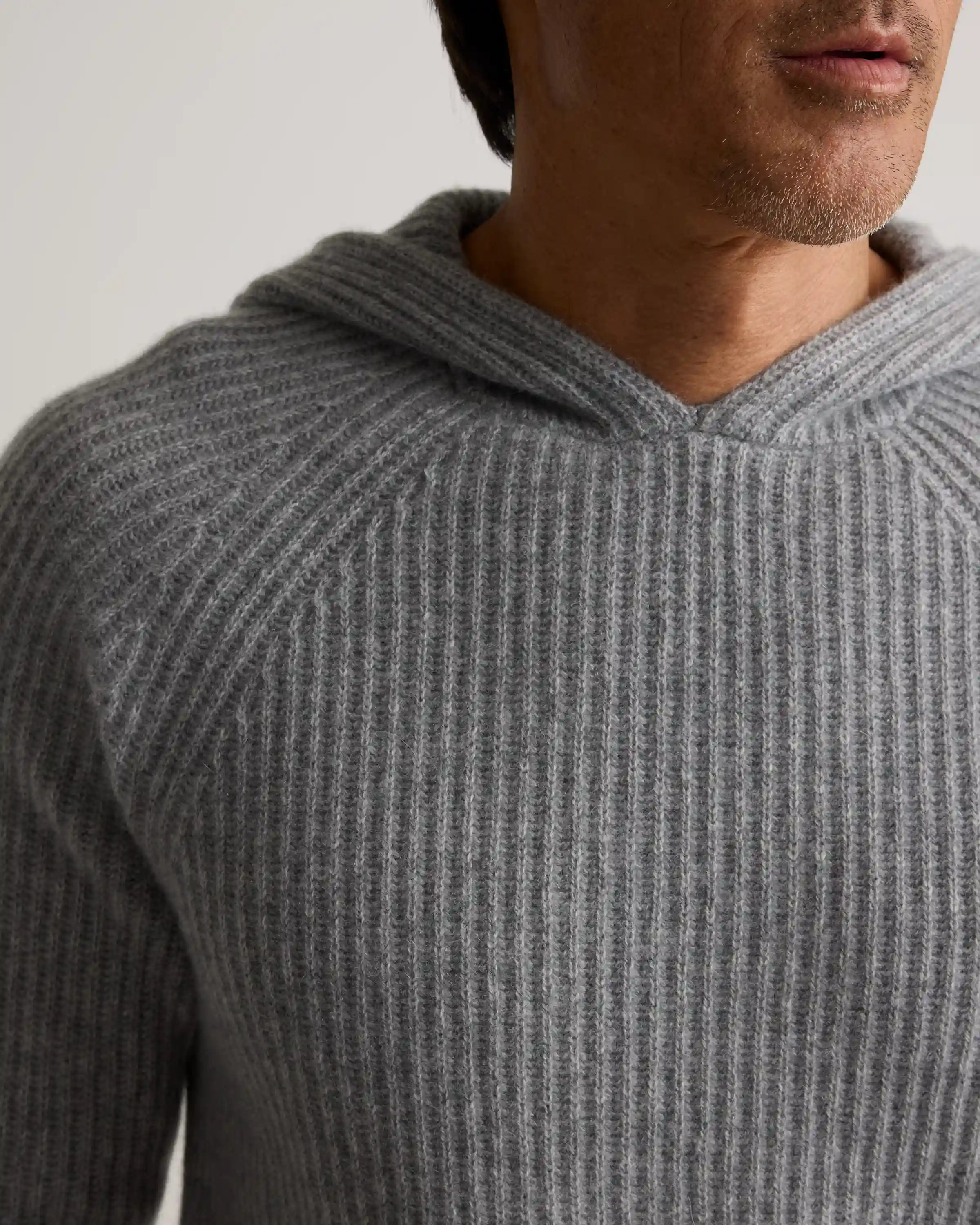 Mongolian Cashmere Fisherman Pullover Hoodie