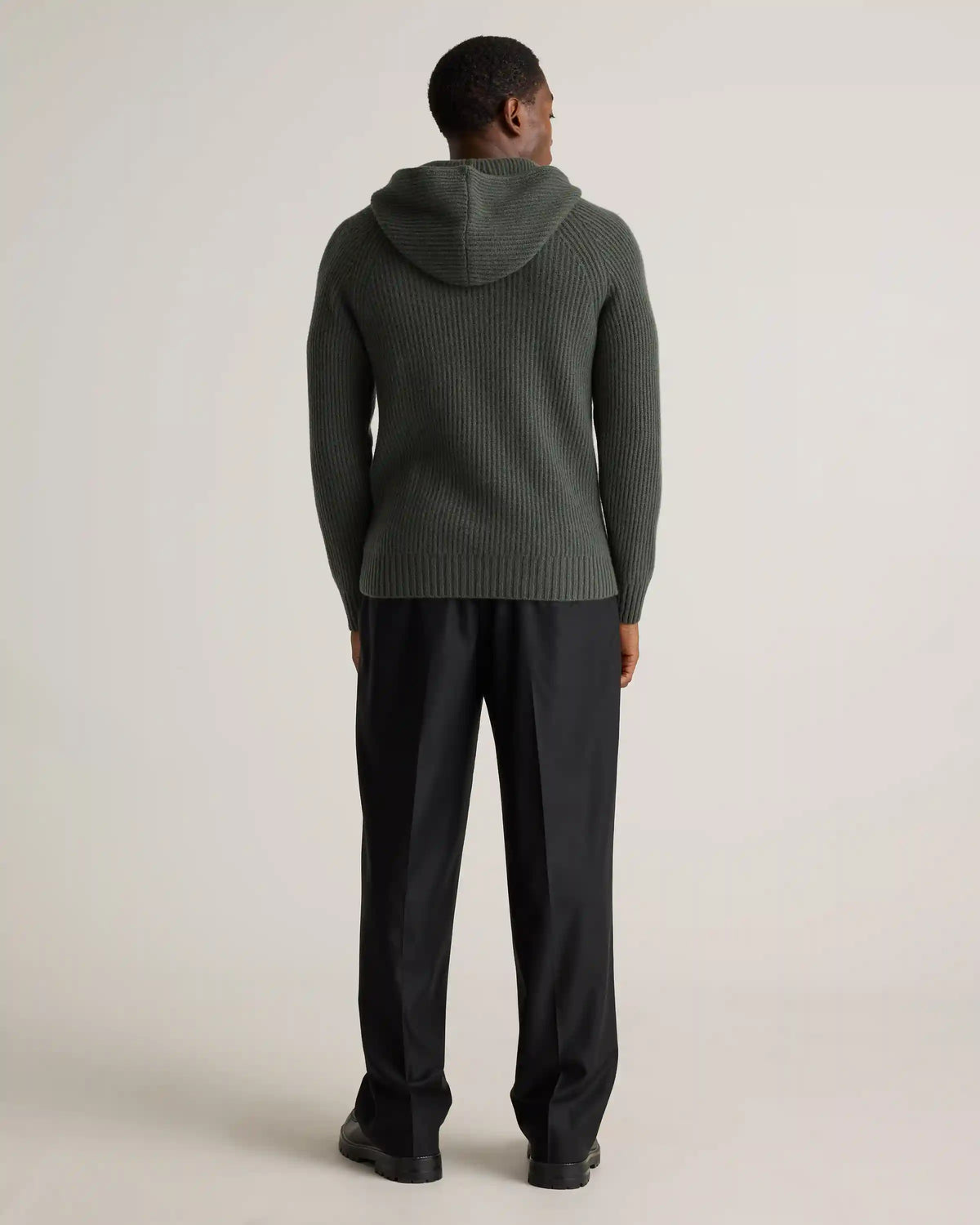 Mongolian Cashmere Fisherman Pullover Hoodie
