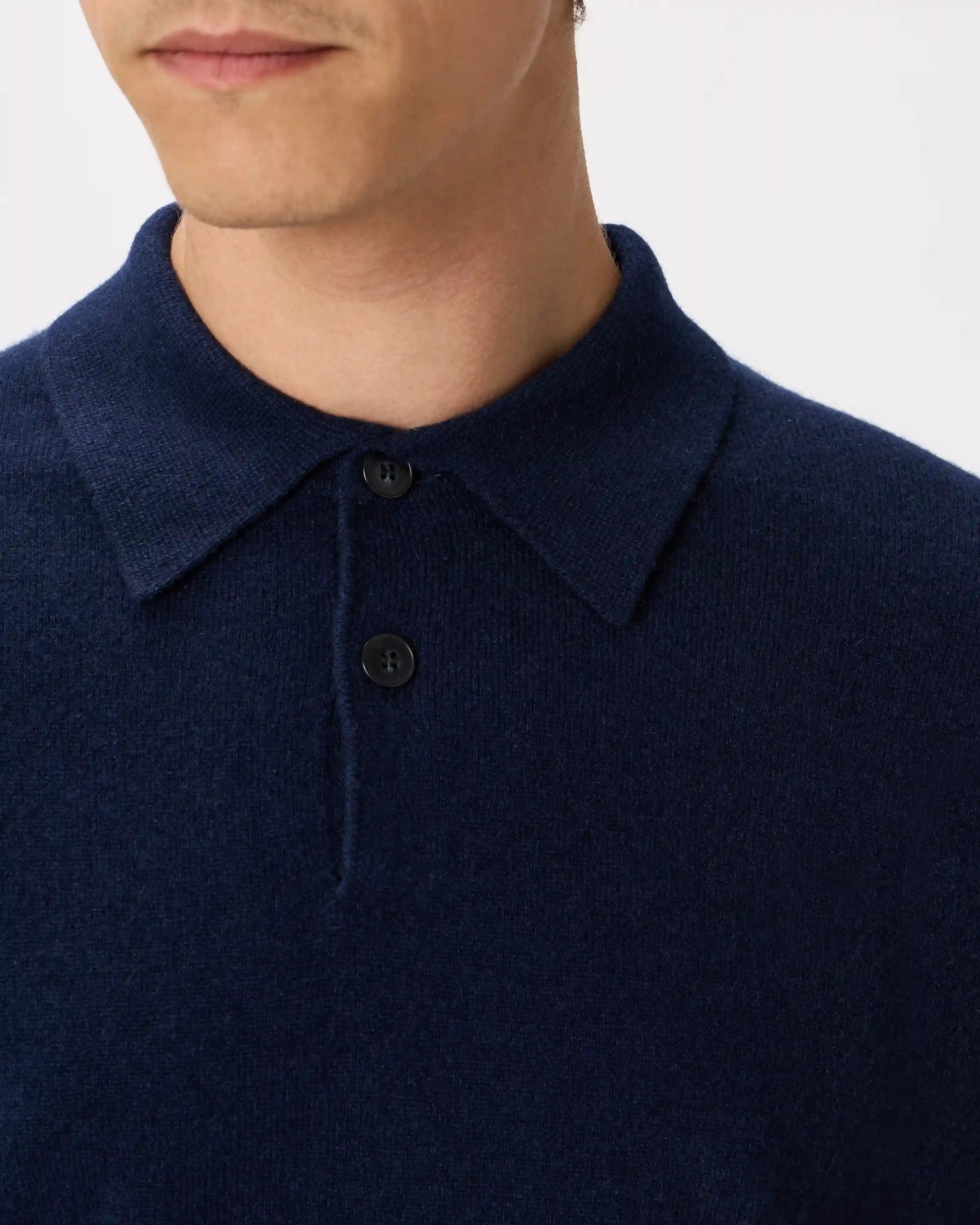 100% Mongolian Cashmere Short Sleeve Polo Sweater