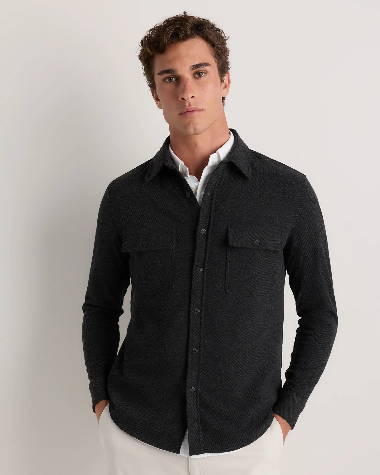 Stretch Sweater Fleece Shirt