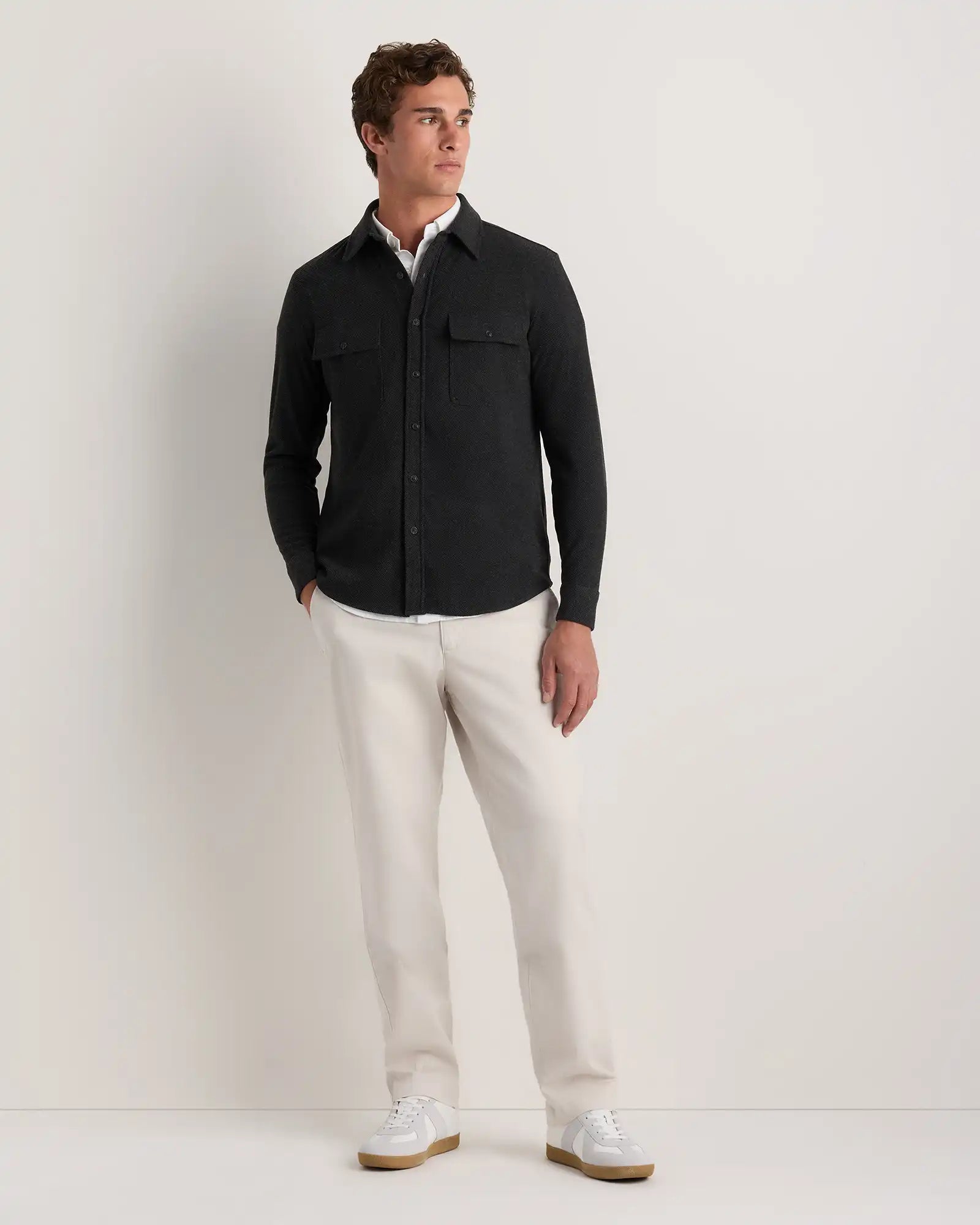 Stretch Sweater Fleece Shirt
