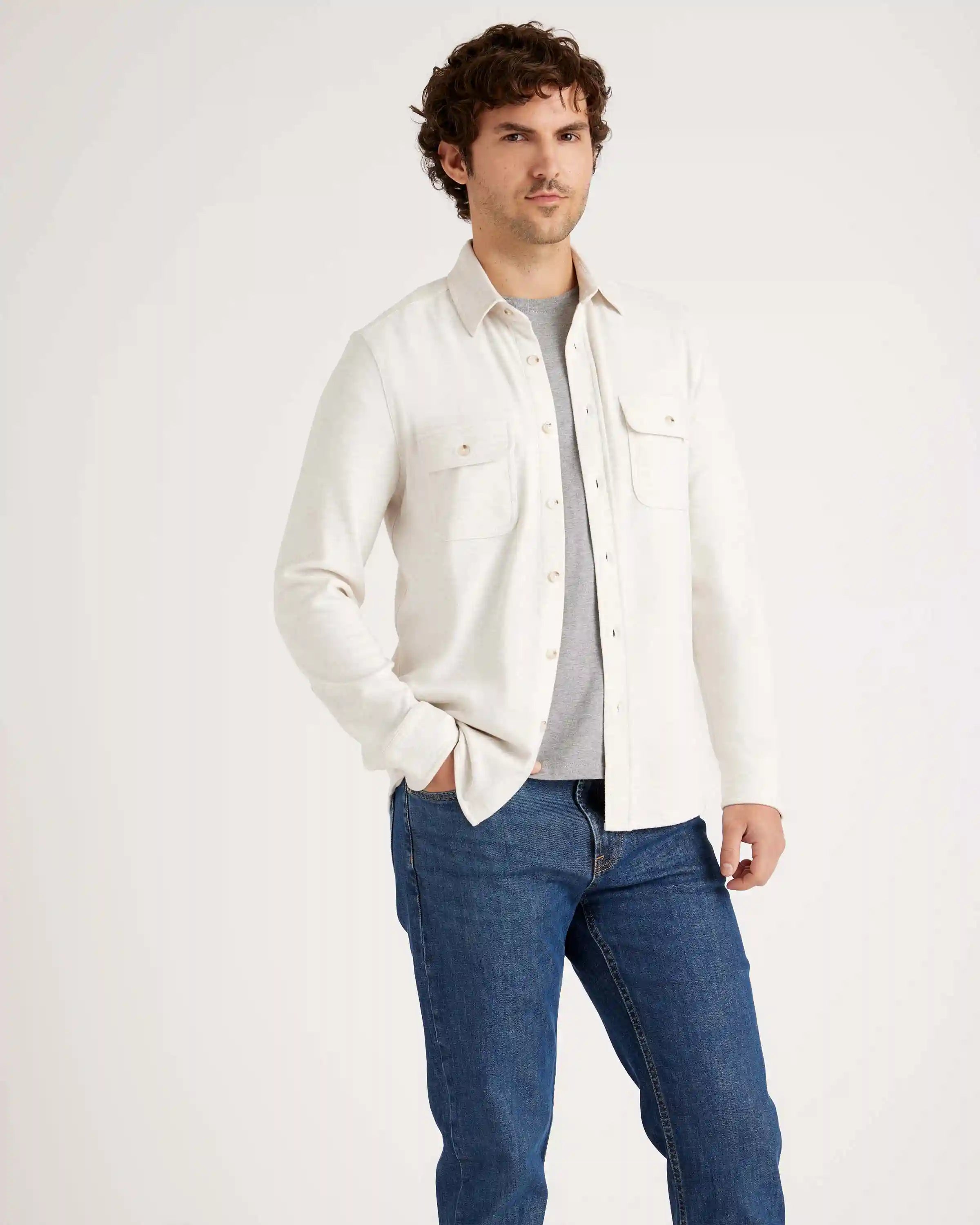 Stretch Sweater Fleece Shirt
