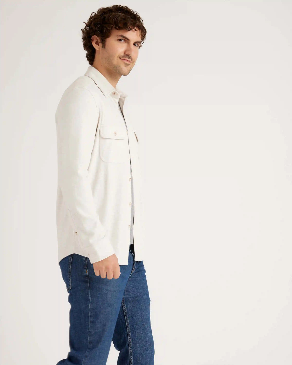 Stretch Sweater Fleece Shirt