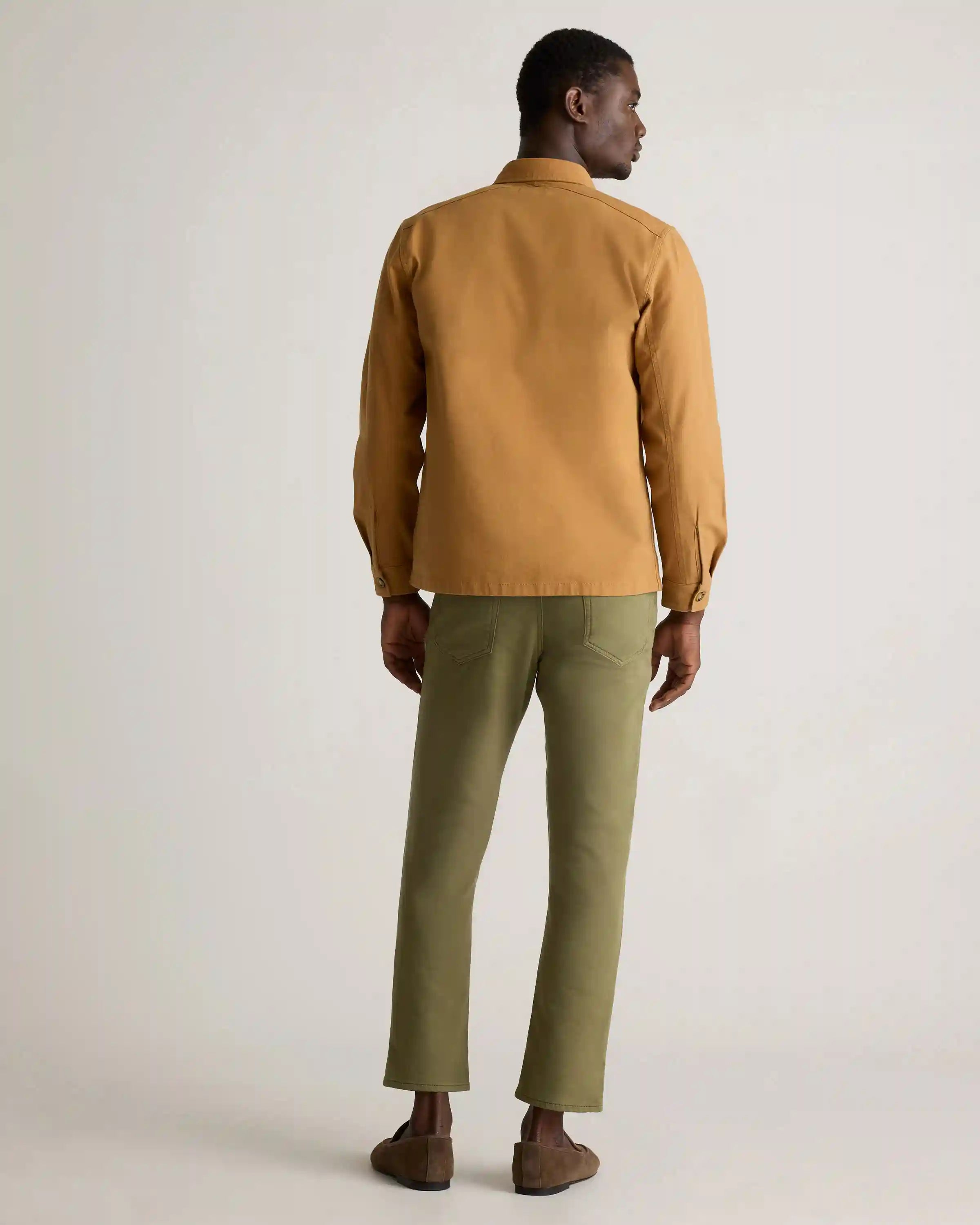 Double-Brushed Stretch Overshirt Jacket