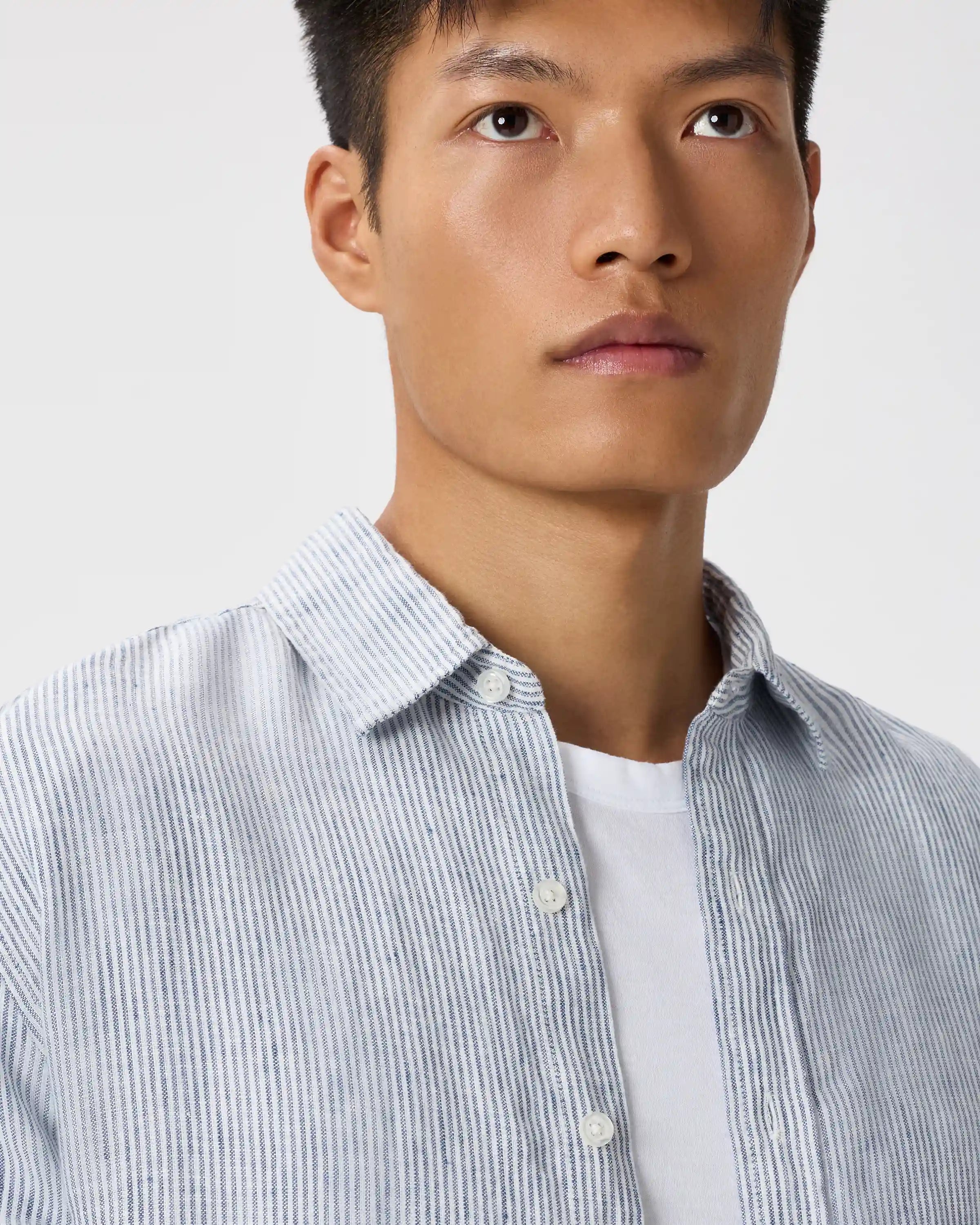 100% European Linen Relaxed Long Sleeve Shirt