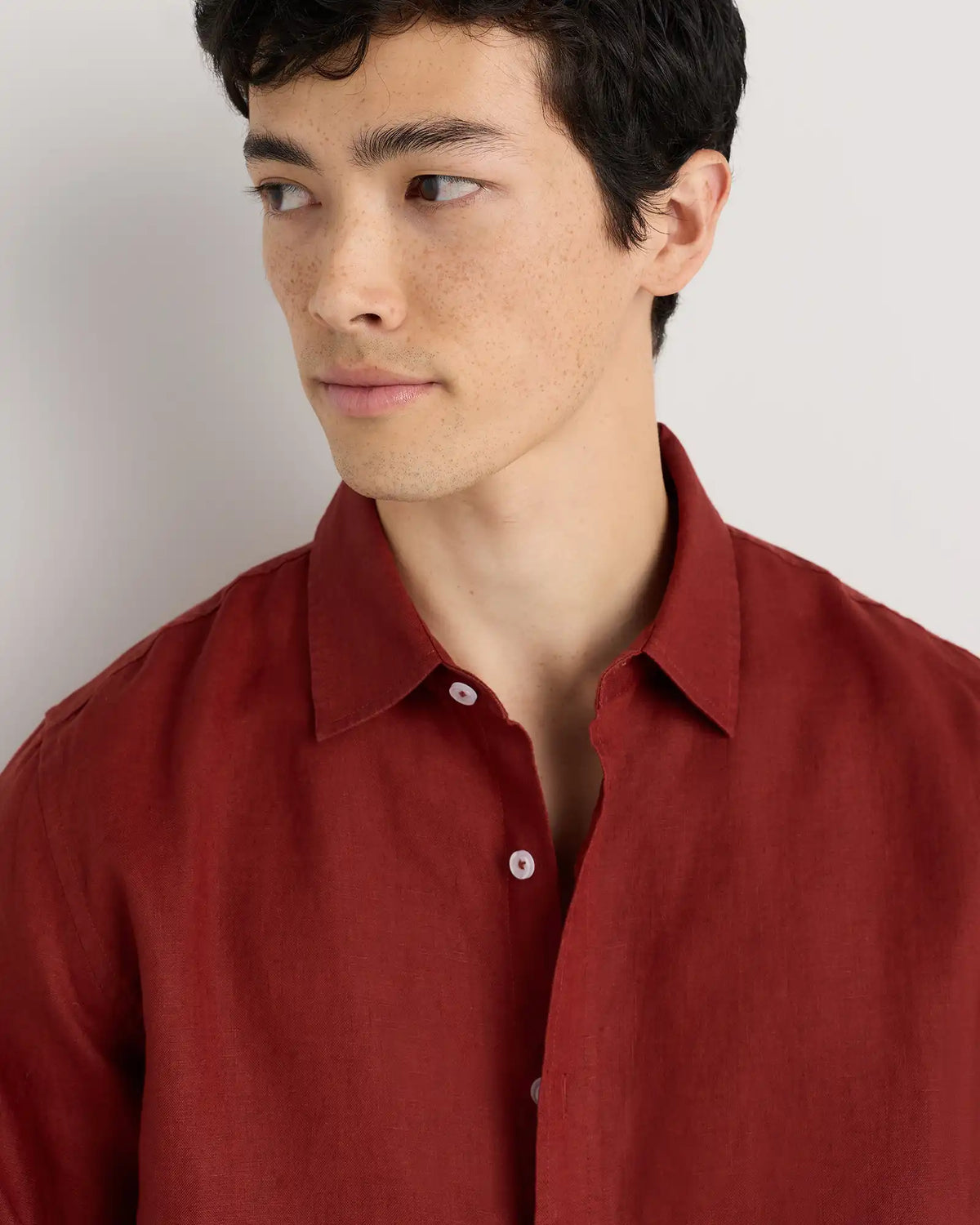 100% European Linen Relaxed Long Sleeve Shirt