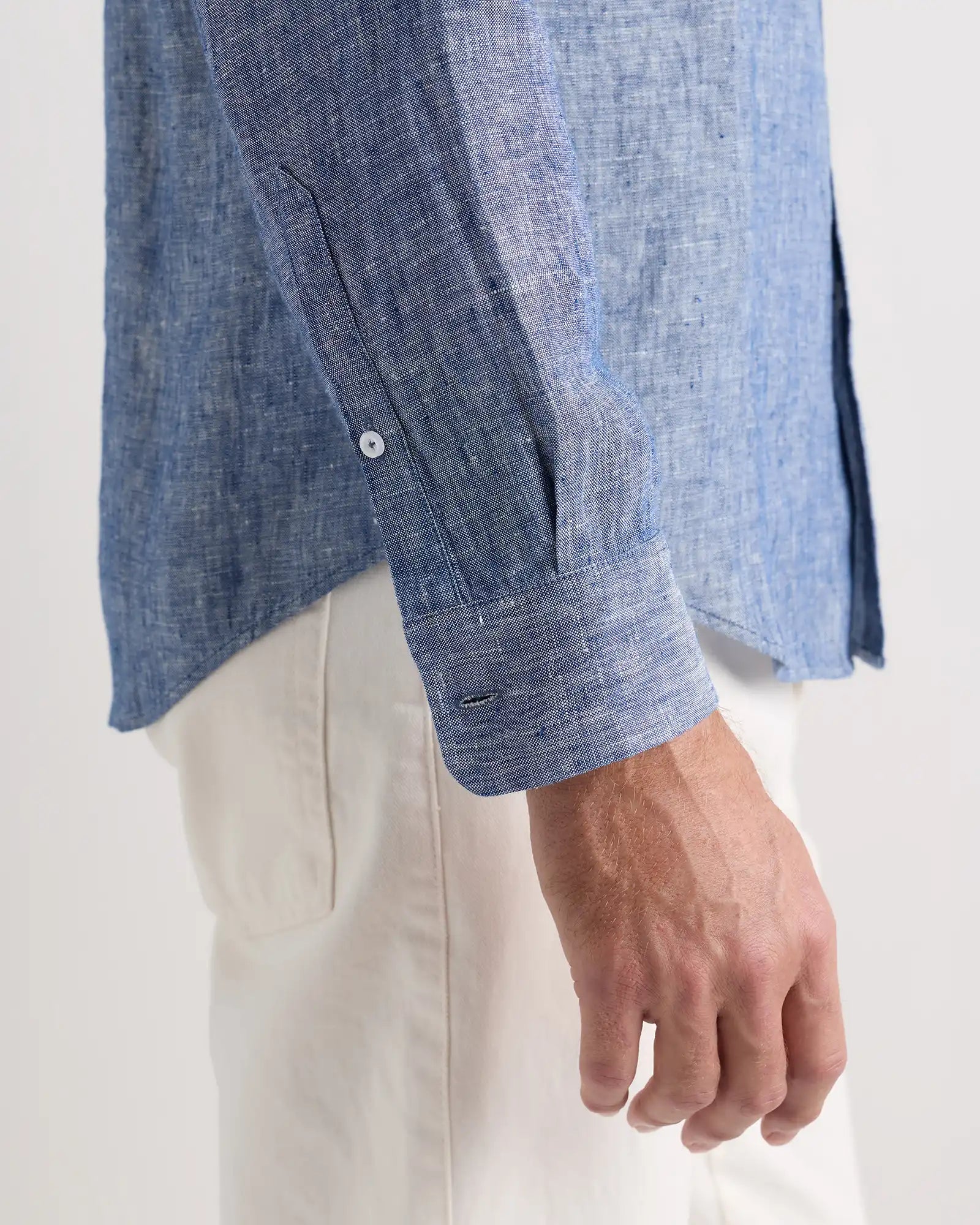 100% European Linen Relaxed Long Sleeve Shirt