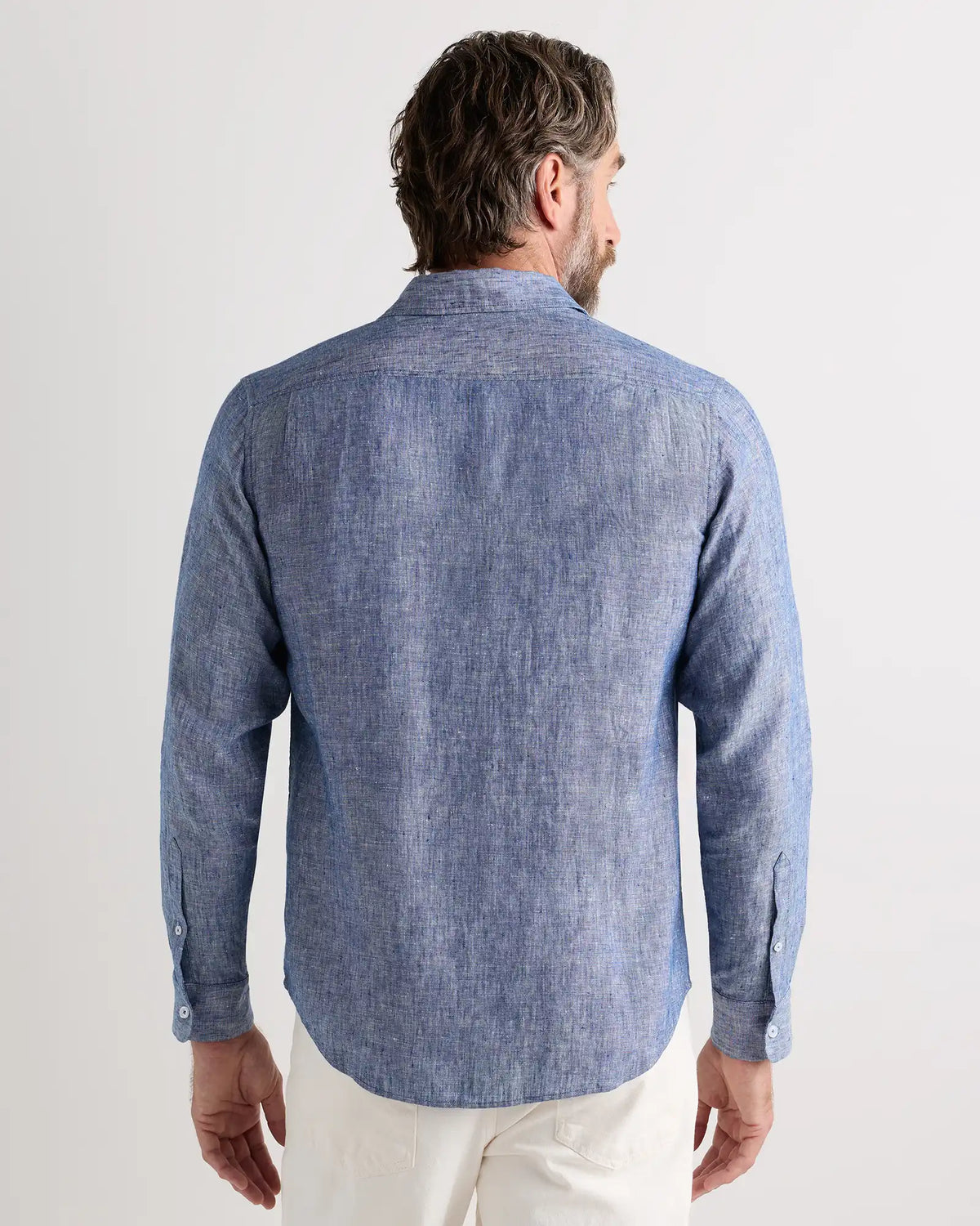 100% European Linen Relaxed Long Sleeve Shirt