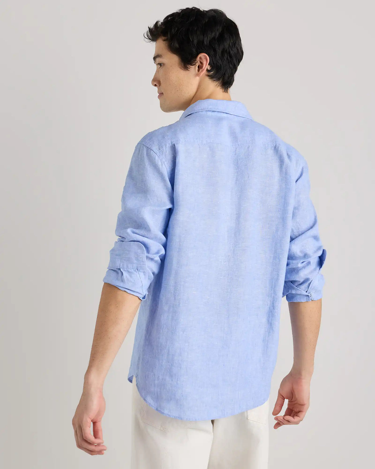100% European Linen Relaxed Long Sleeve Shirt