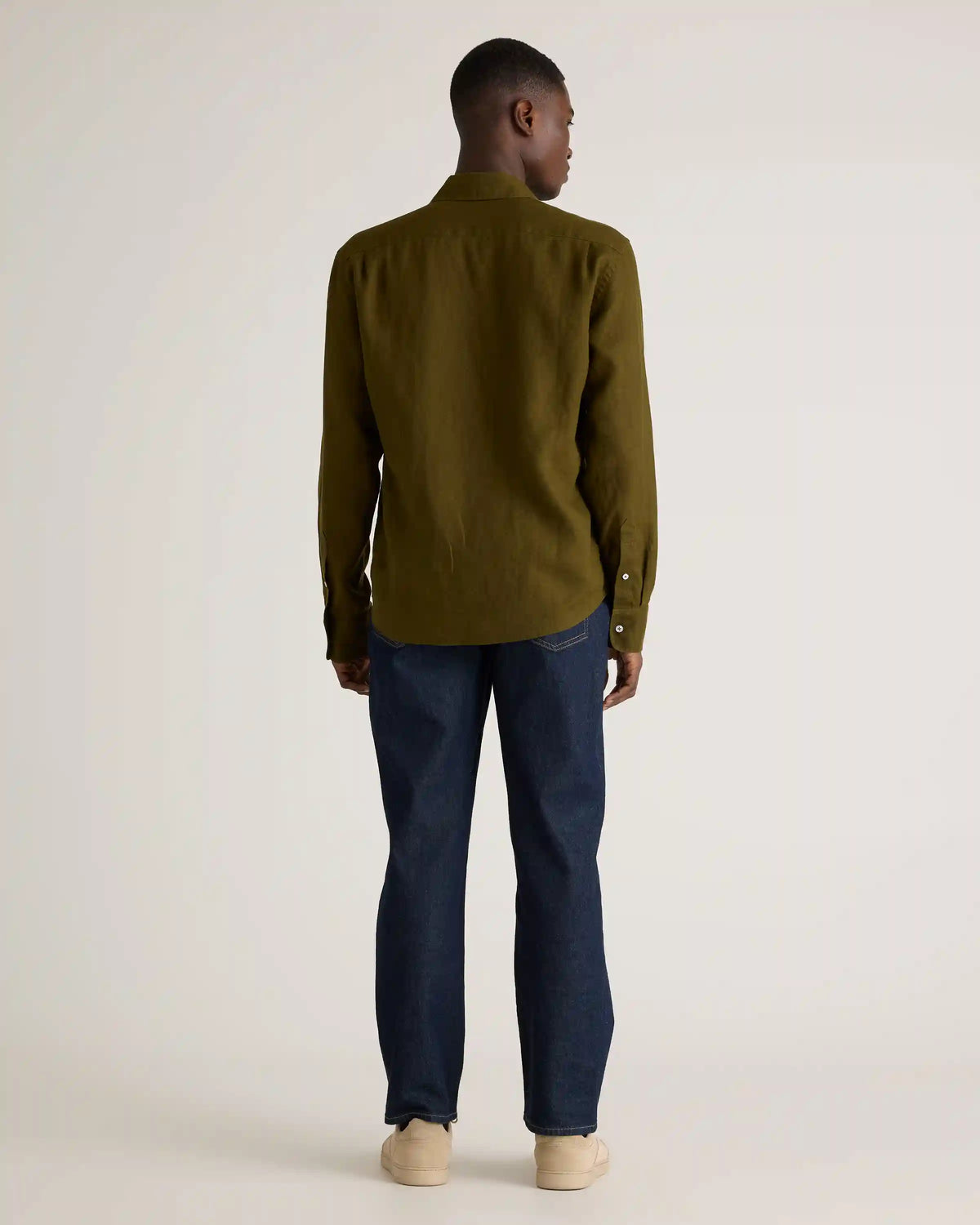 100% European Linen Relaxed Long Sleeve Shirt