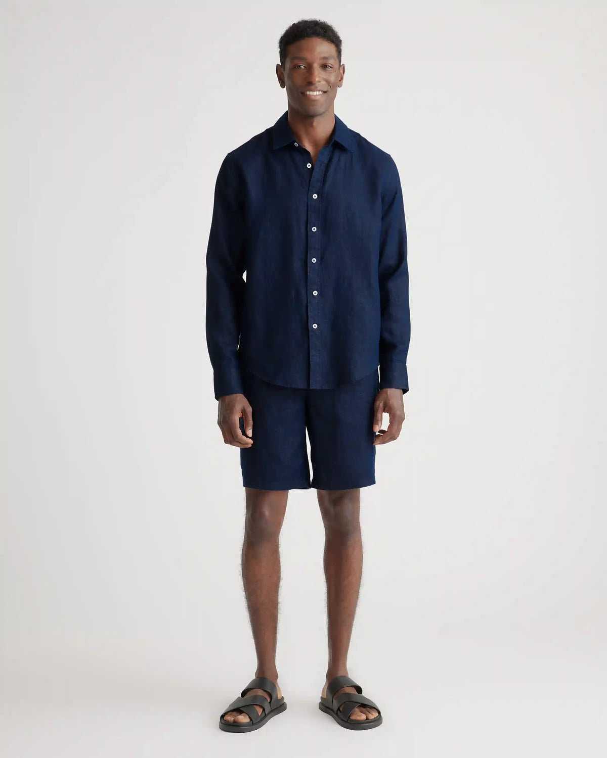 100% European Linen Relaxed Long Sleeve Shirt