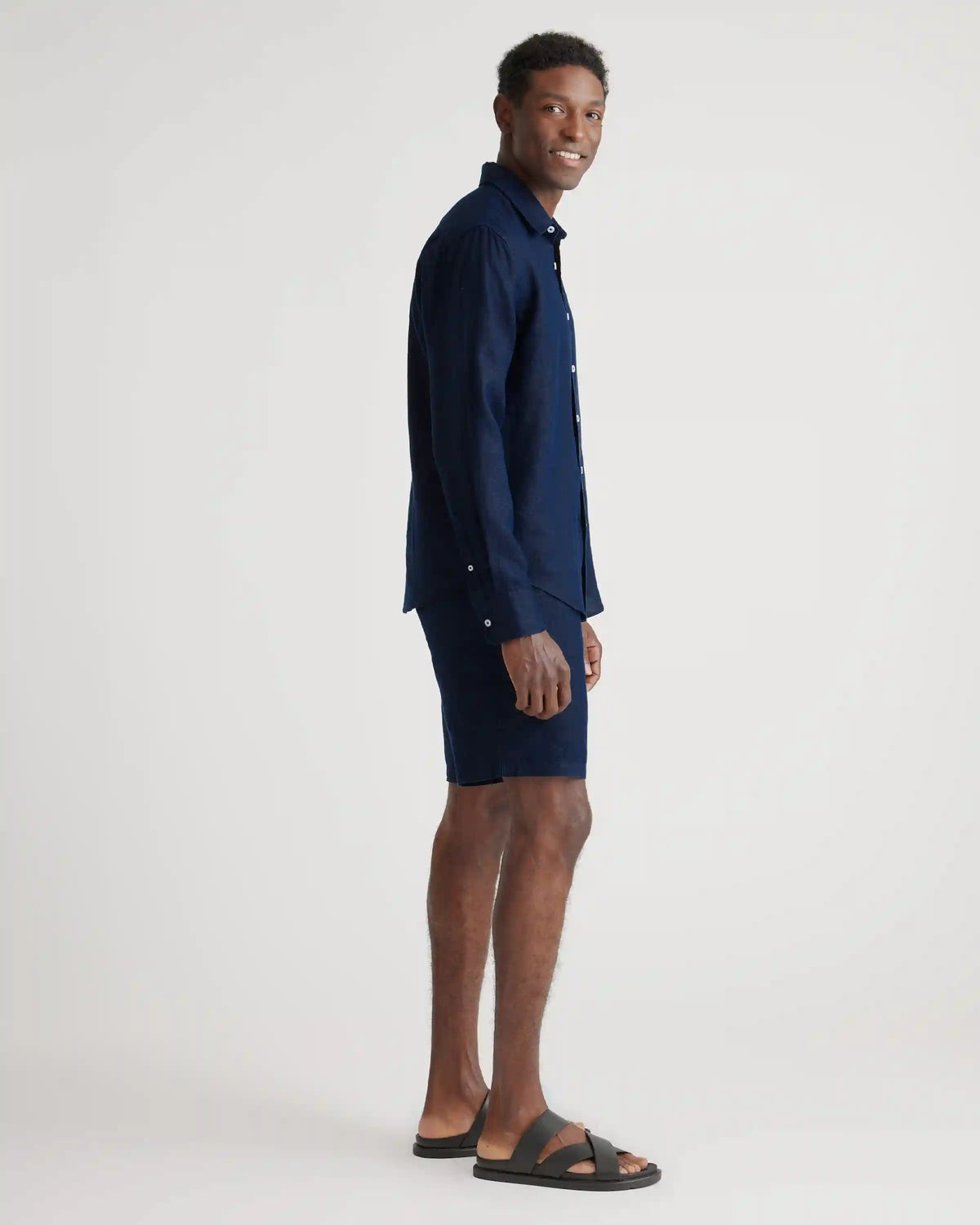 100% European Linen Relaxed Long Sleeve Shirt