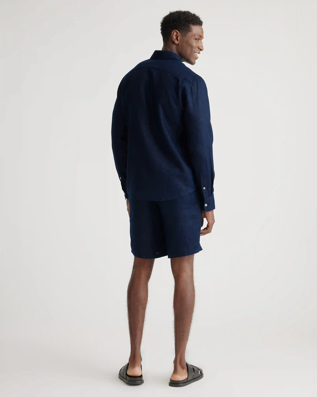 100% European Linen Relaxed Long Sleeve Shirt
