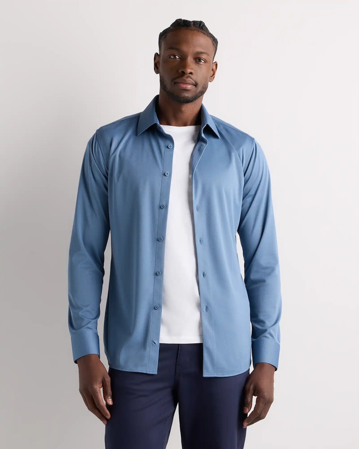 Commuter Stretch Pique Long Sleeve Button Down