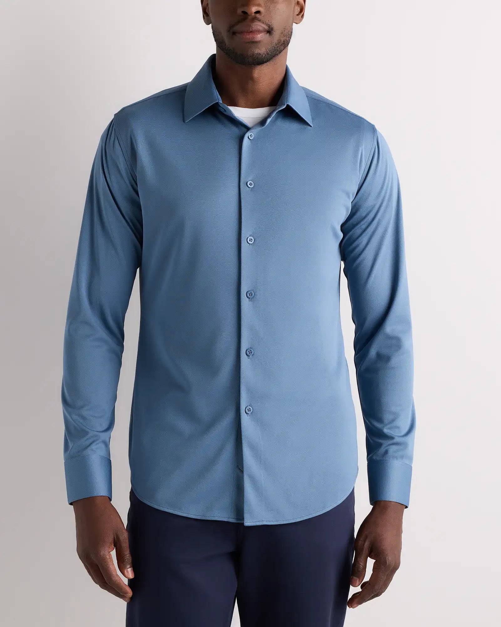 Commuter Stretch Pique Long Sleeve Button Down