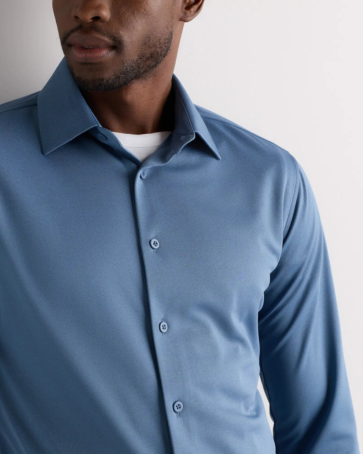 Commuter Stretch Pique Long Sleeve Button Down