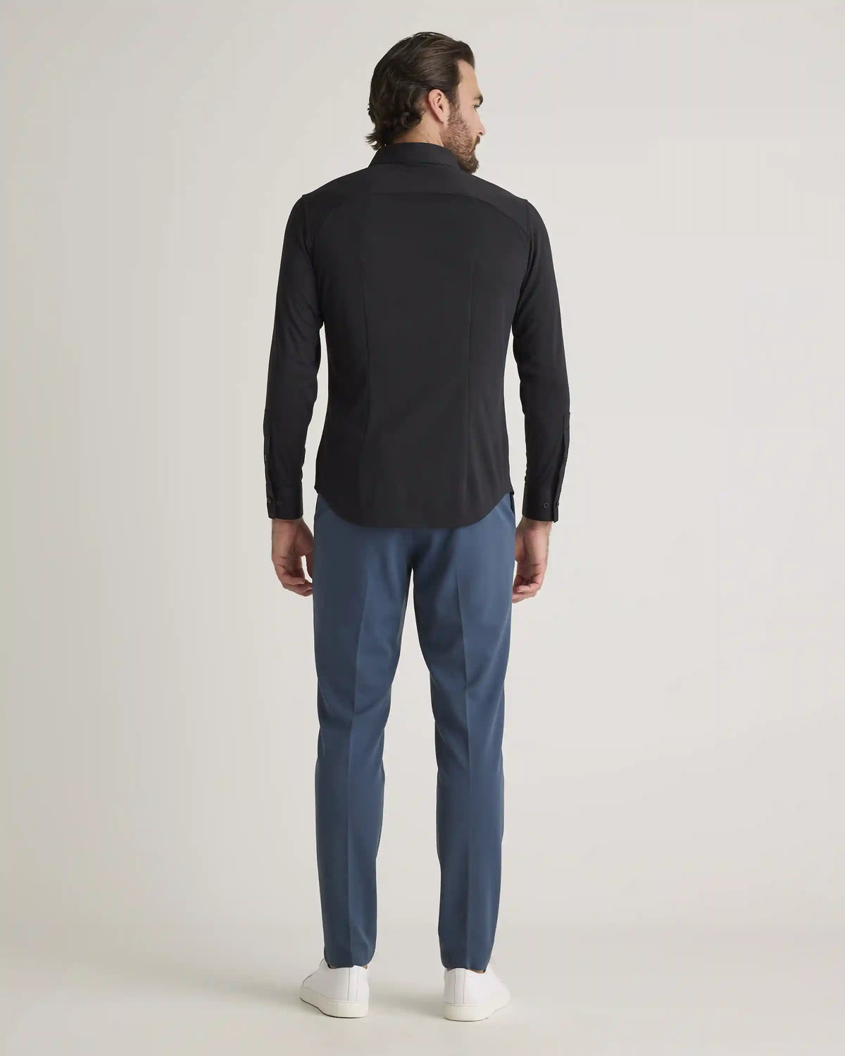 Commuter Stretch Pique Long Sleeve Button Down