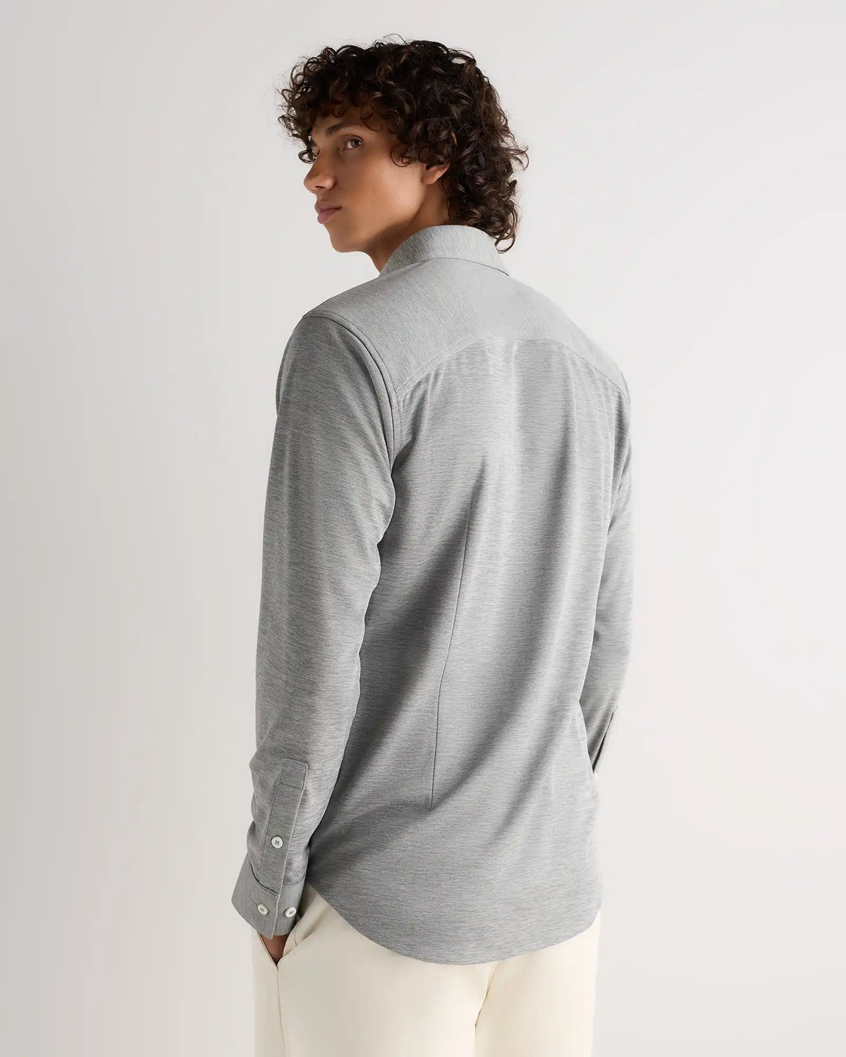 Commuter Stretch Pique Long Sleeve Button Down