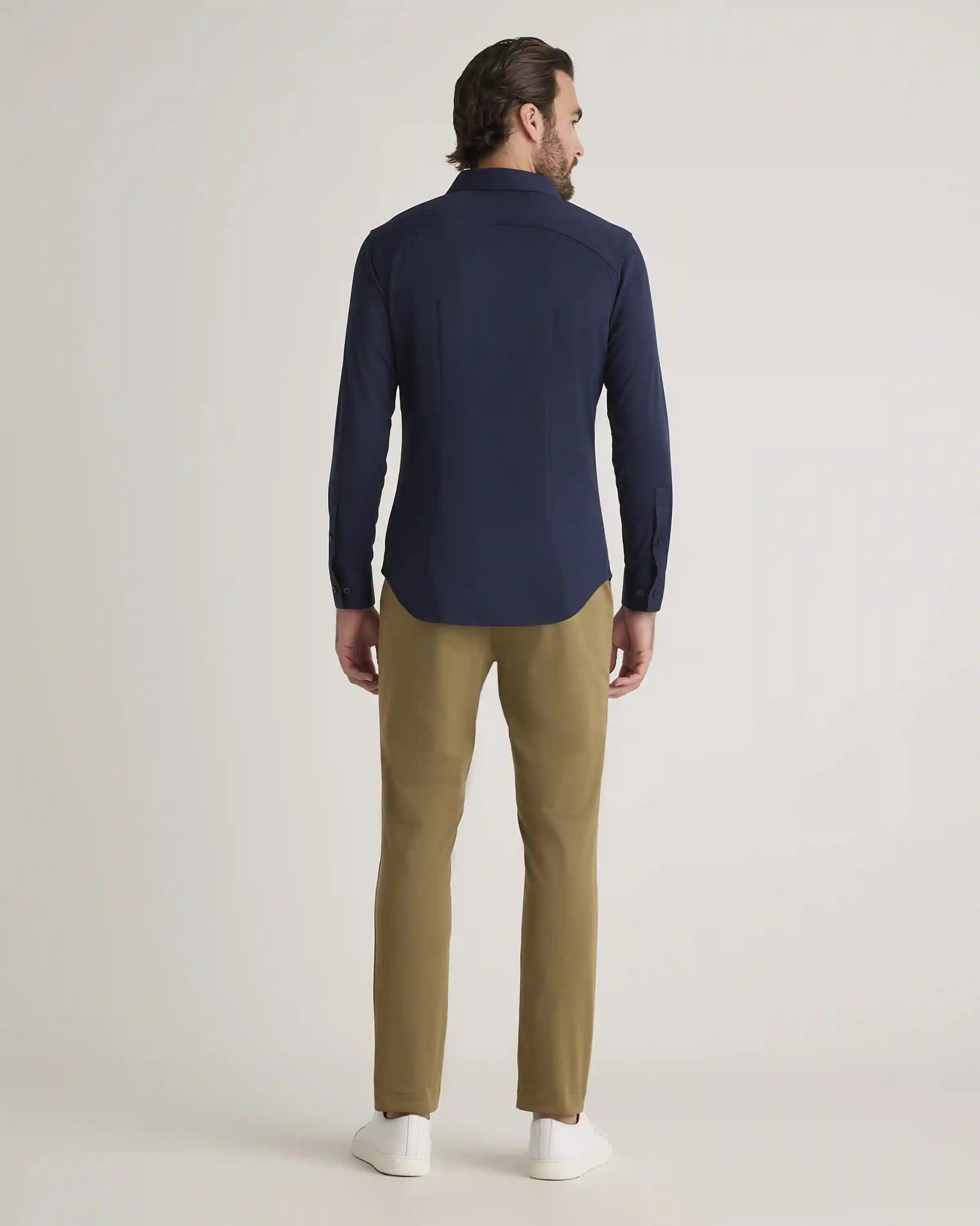 Commuter Stretch Pique Long Sleeve Button Down