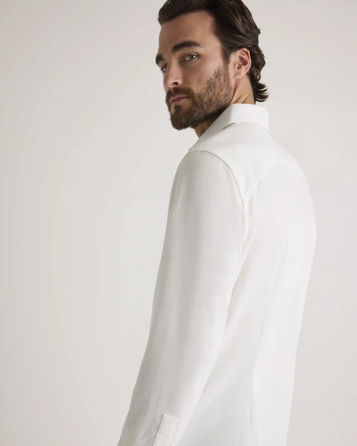 Commuter Stretch Pique Long Sleeve Button Down