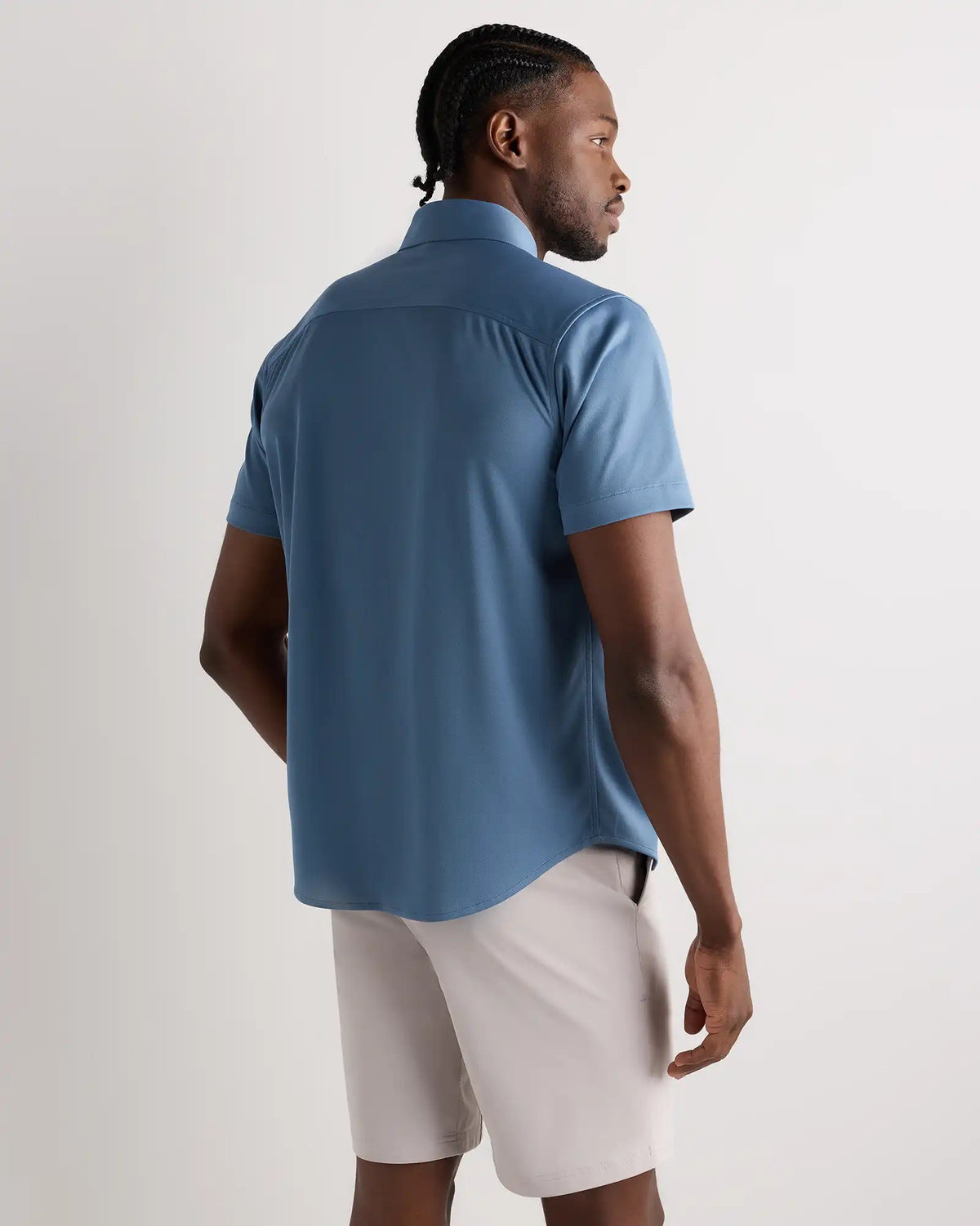 Commuter Stretch Pique Short Sleeve Button Down