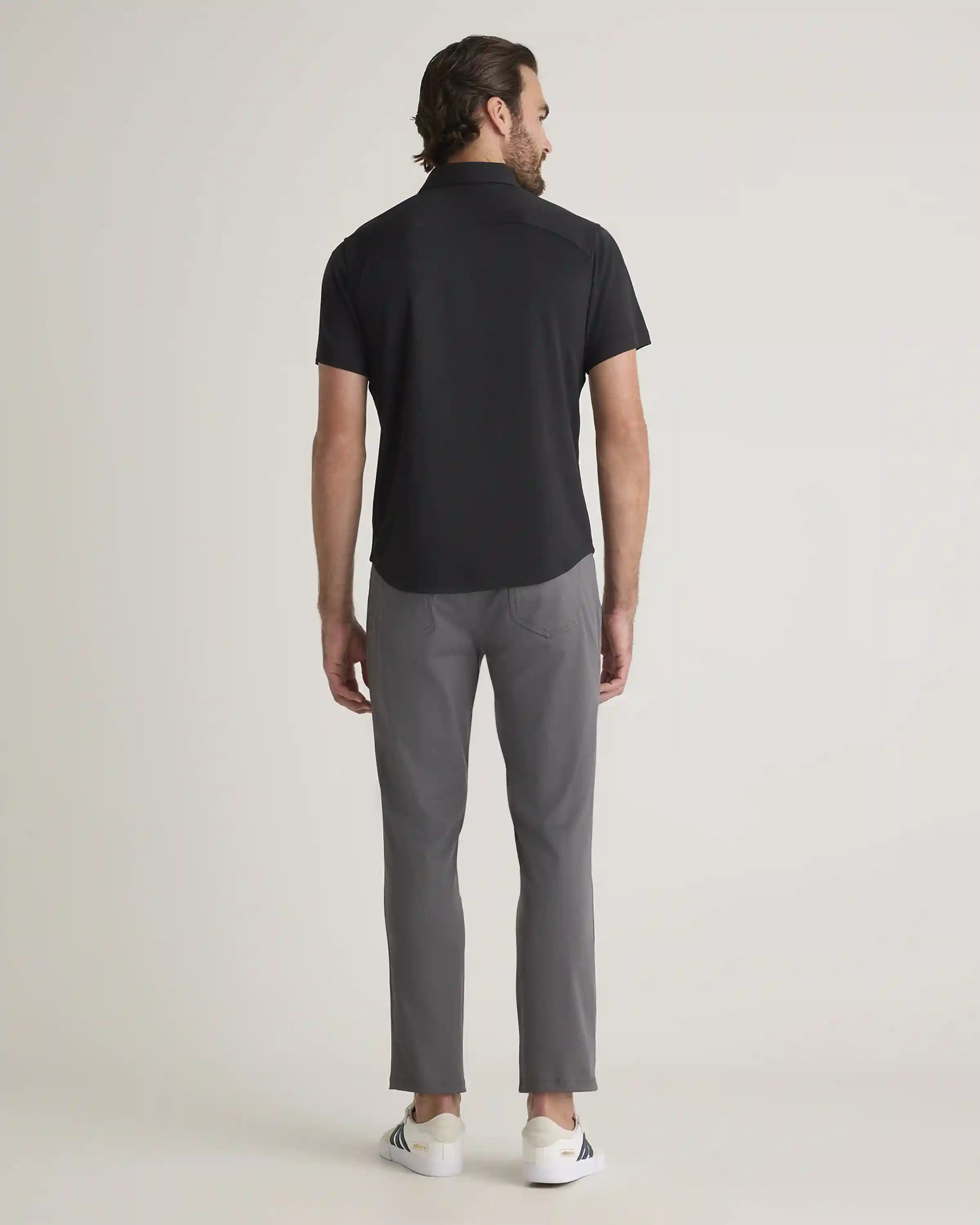 Commuter Stretch Pique Short Sleeve Button Down
