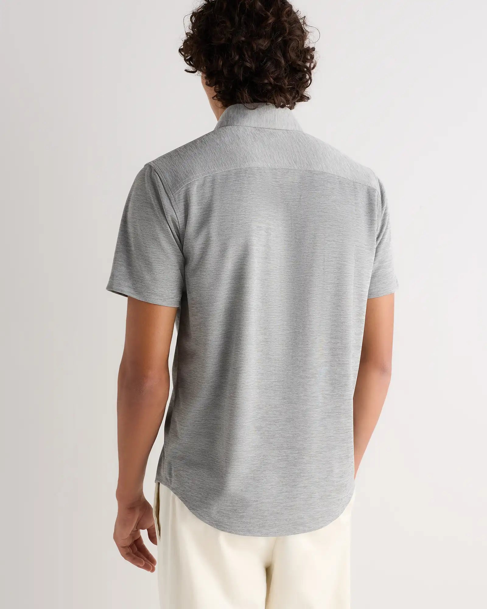 Commuter Stretch Pique Short Sleeve Button Down