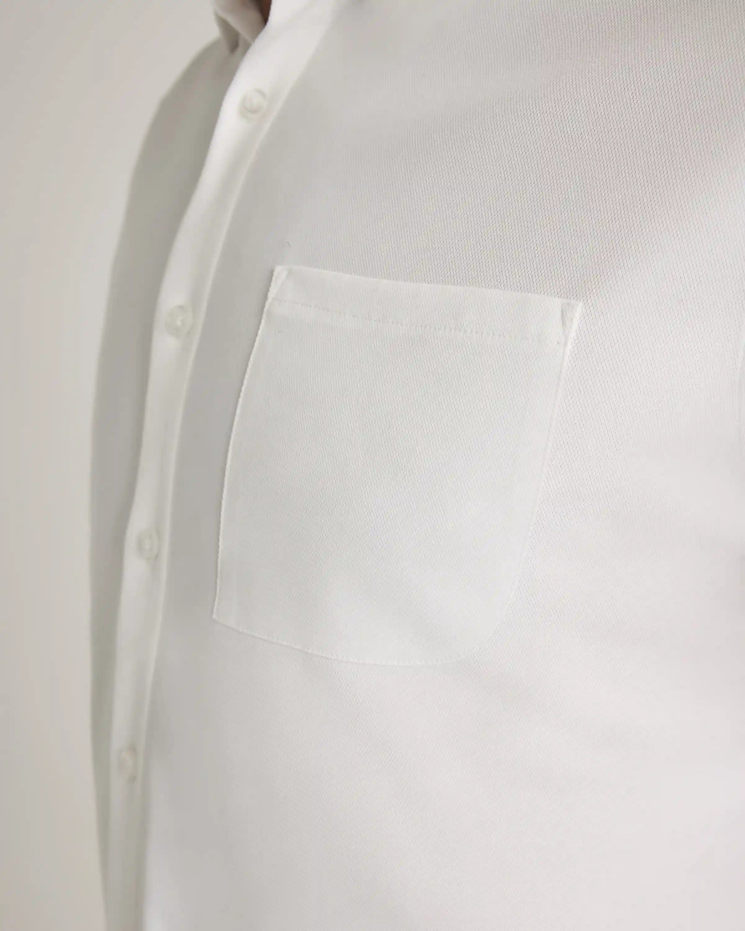 Commuter Stretch Pique Short Sleeve Button Down