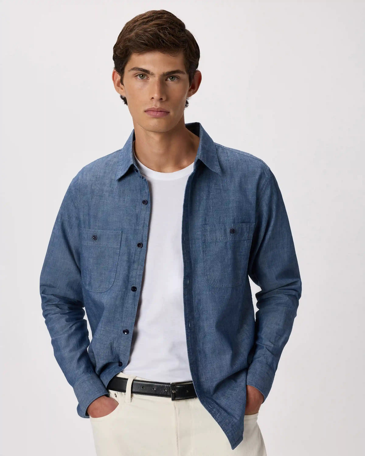 100% Organic Chambray Long Sleeve Shirt