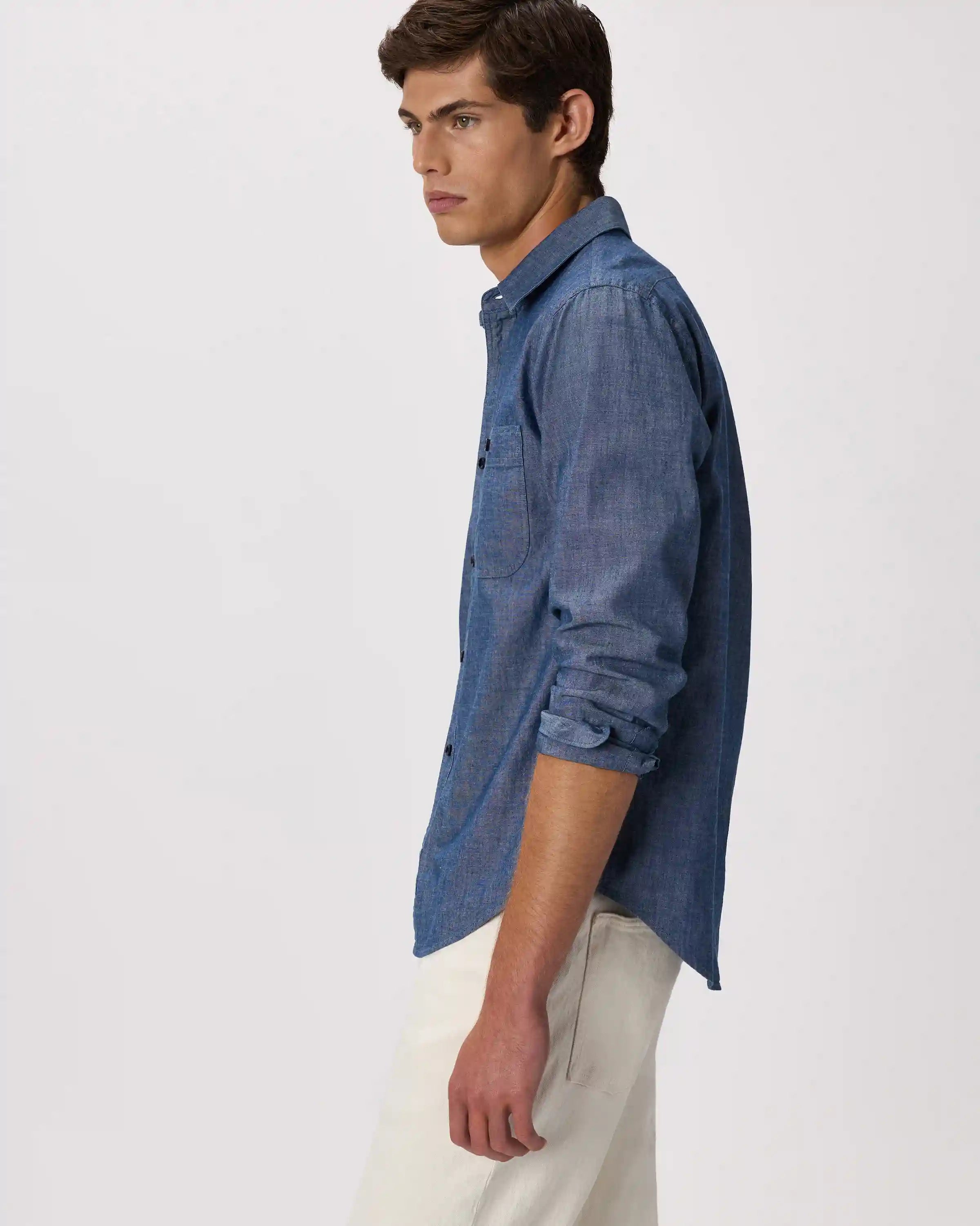 100% Organic Chambray Long Sleeve Shirt