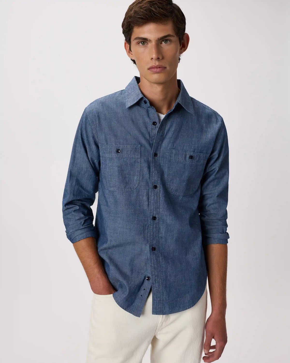 100% Organic Chambray Long Sleeve Shirt