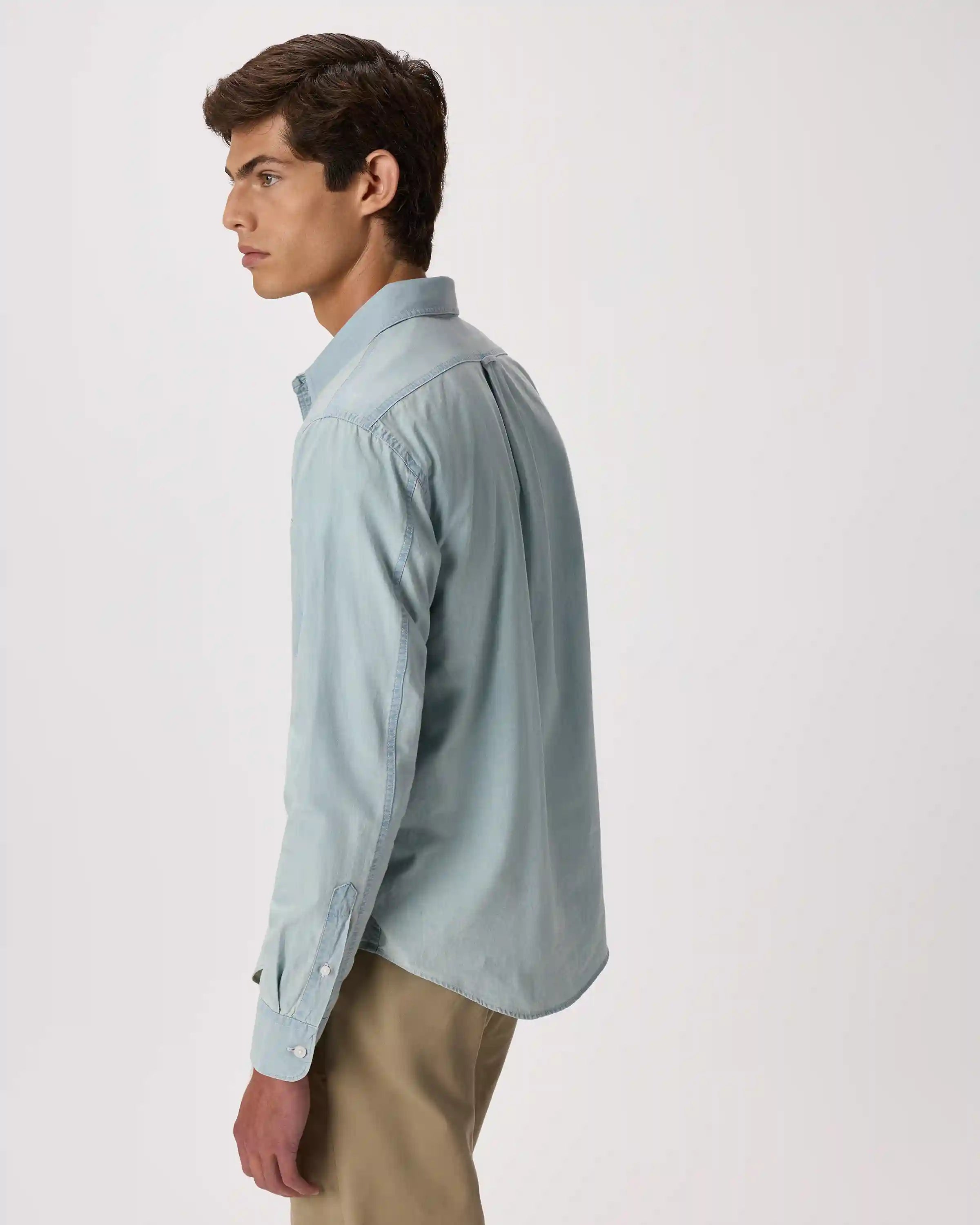 100% Organic Chambray Long Sleeve Shirt