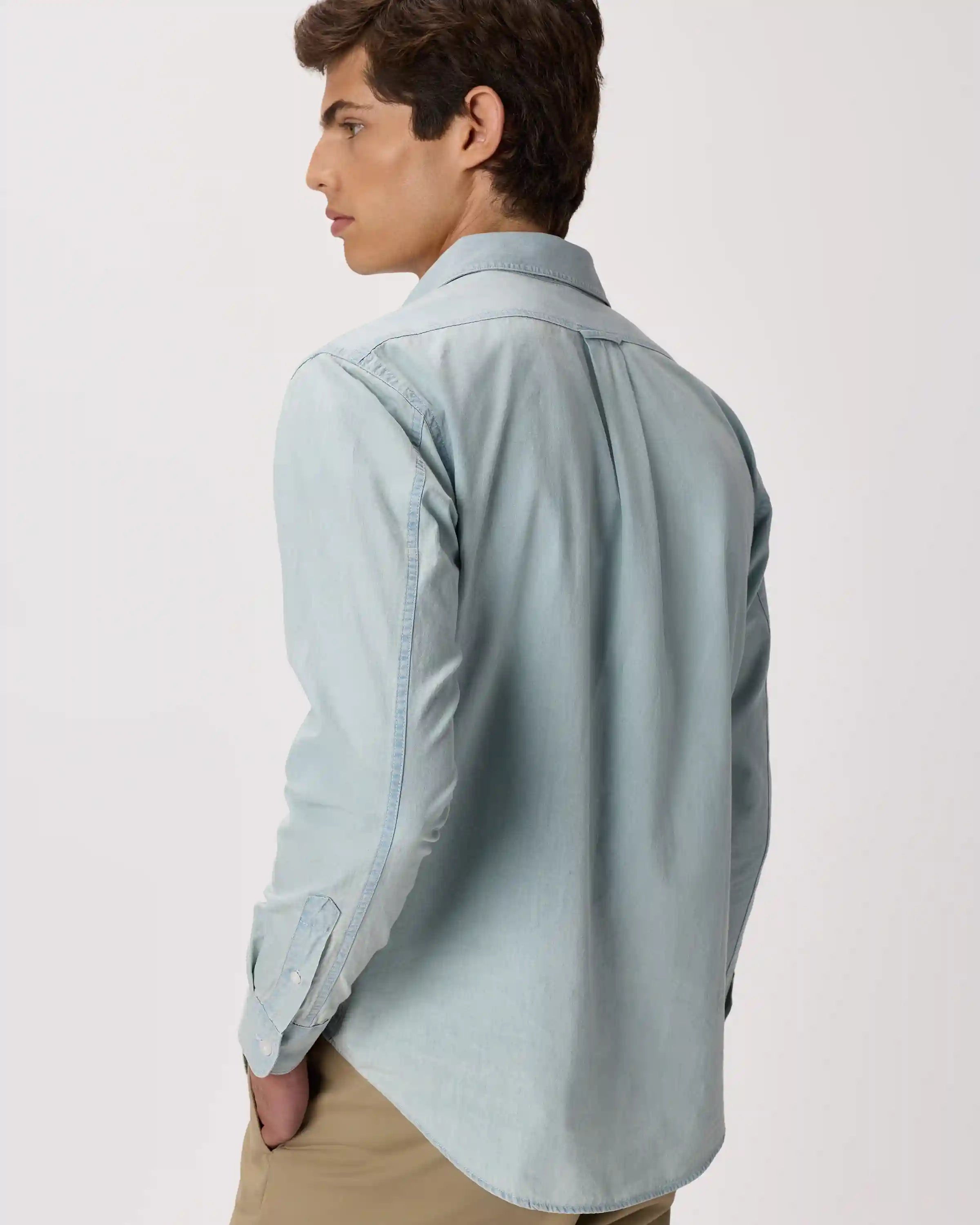 100% Organic Chambray Long Sleeve Shirt