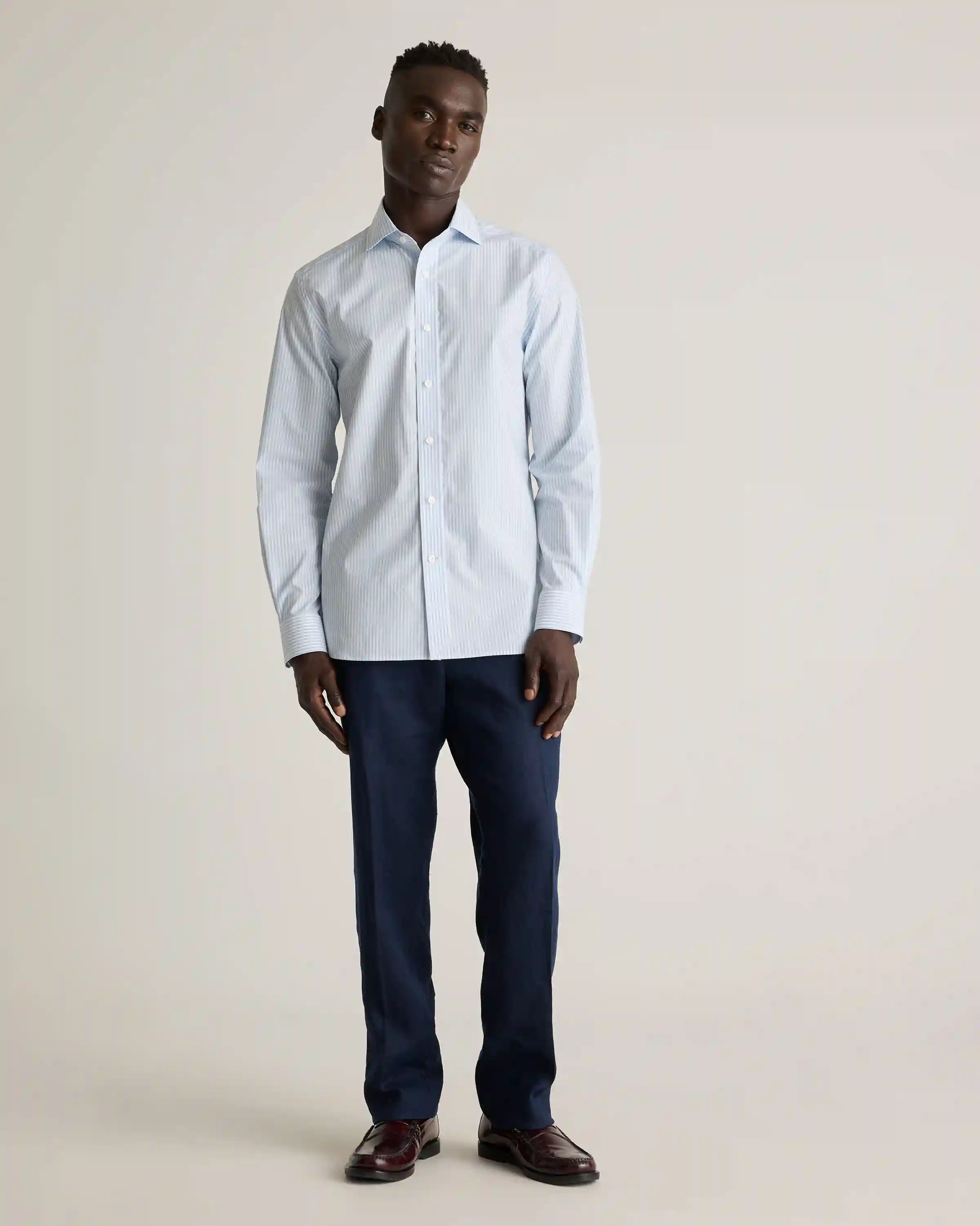 Organic Cotton Stretch Poplin Dress Shirt