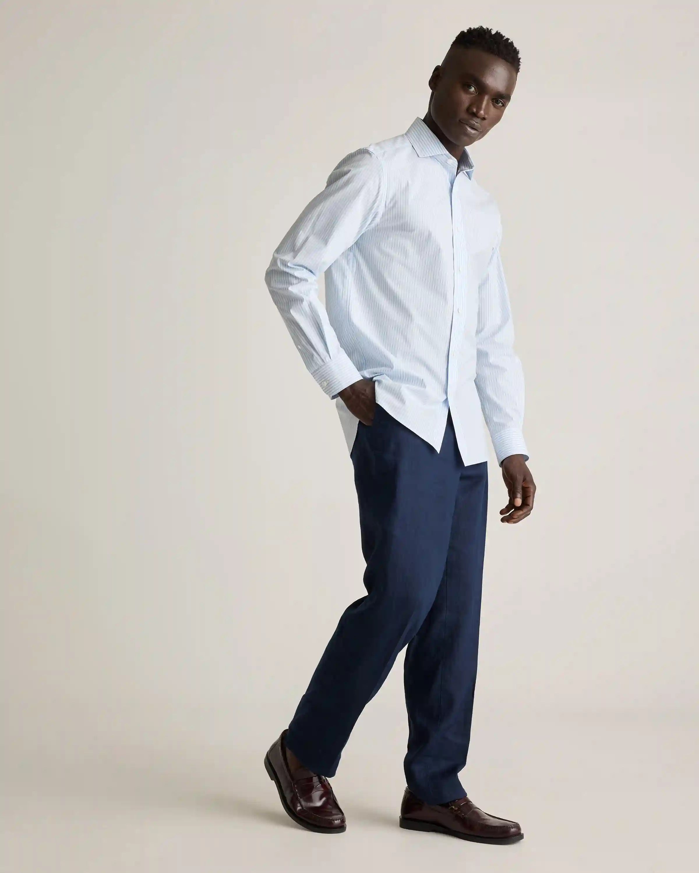 Organic Cotton Stretch Poplin Dress Shirt