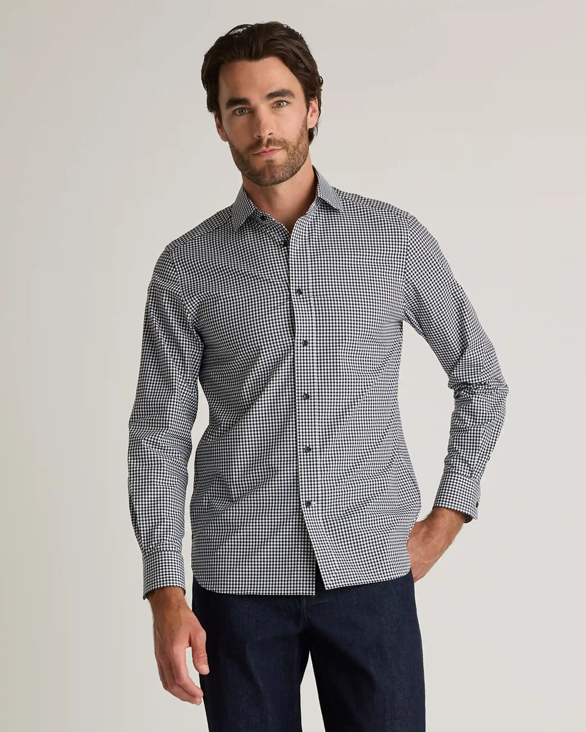 Organic Cotton Stretch Poplin Dress Shirt