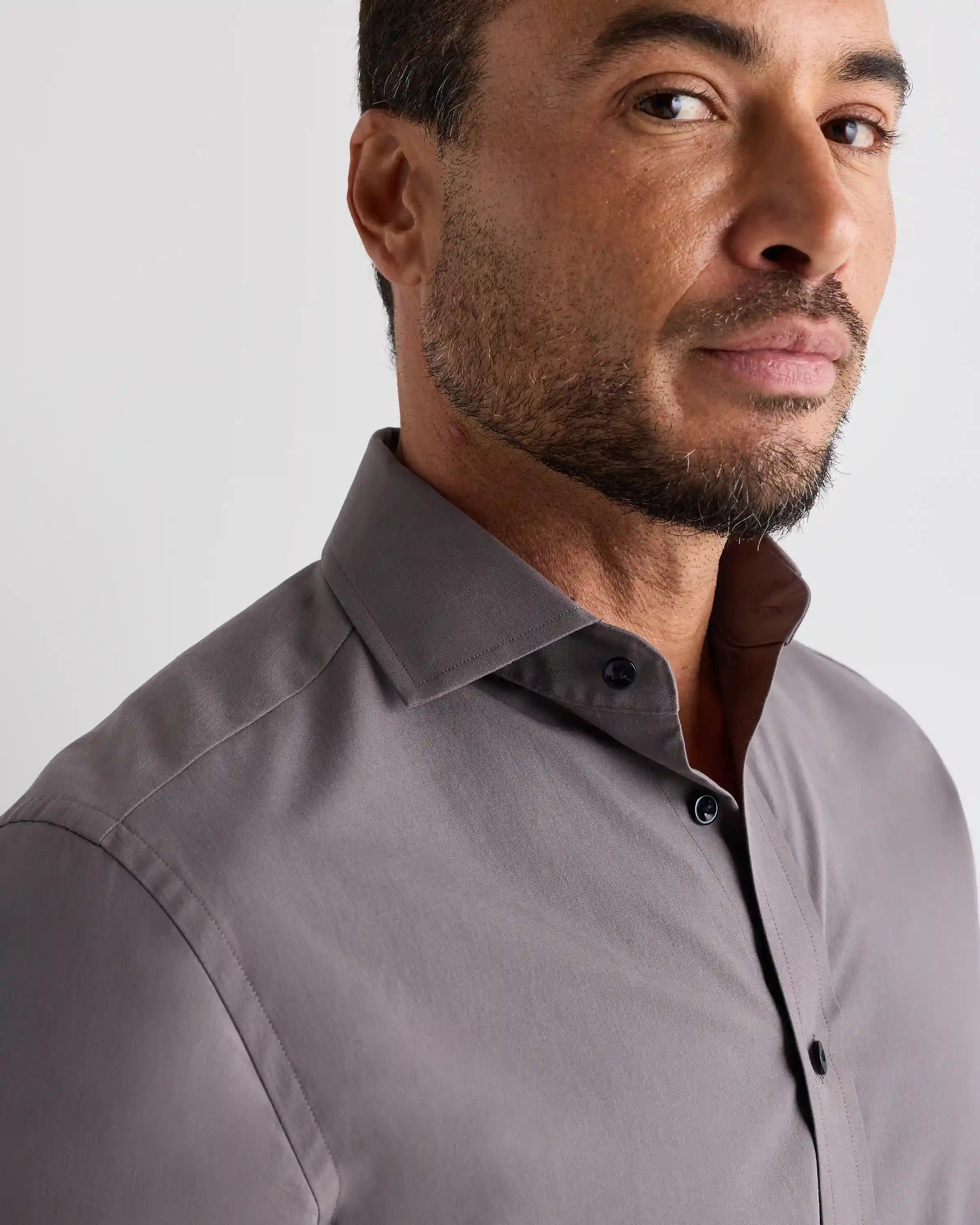 Organic Cotton Stretch Poplin Dress Shirt