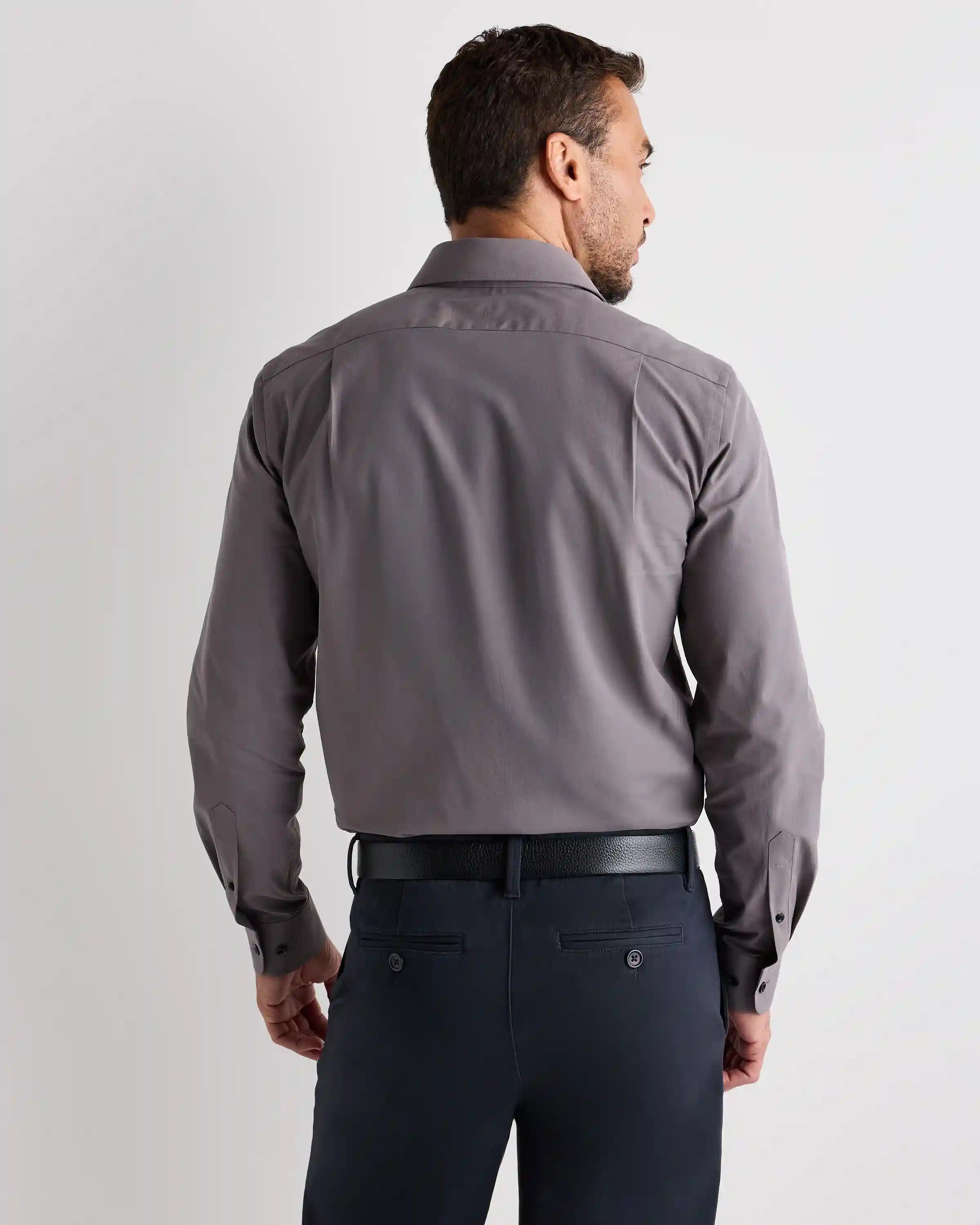 Organic Cotton Stretch Poplin Dress Shirt