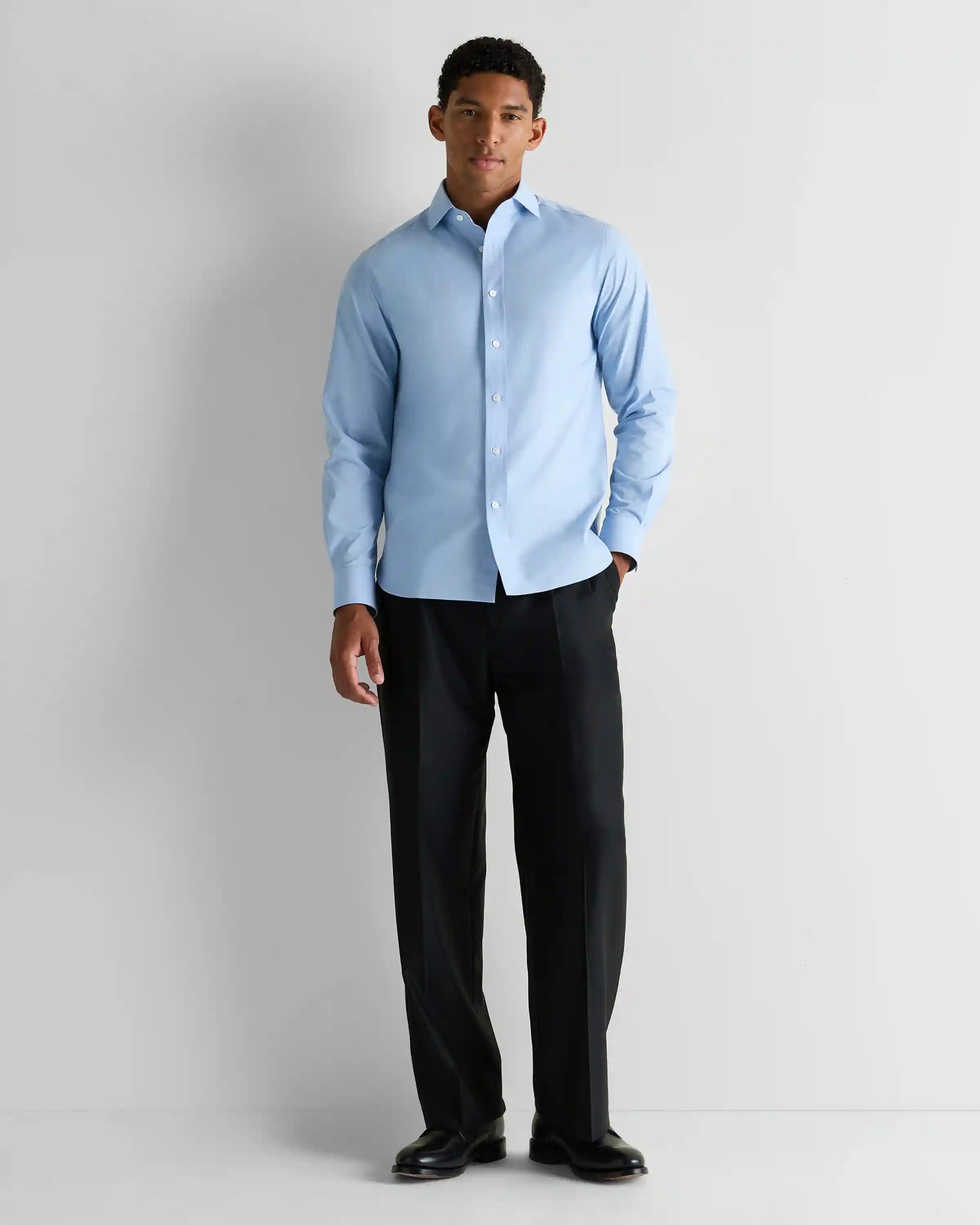 Organic Cotton Stretch Poplin Dress Shirt