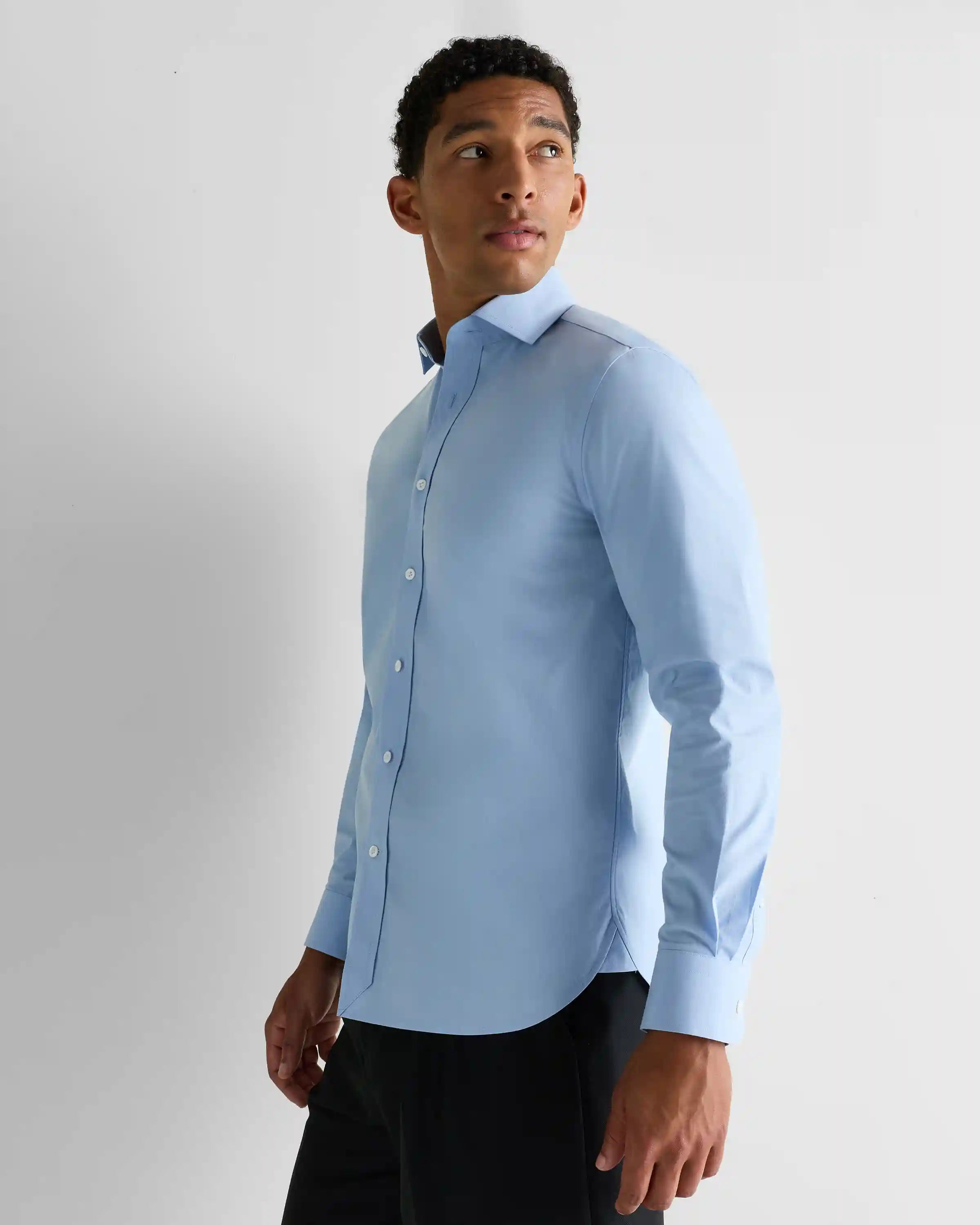 Organic Cotton Stretch Poplin Dress Shirt