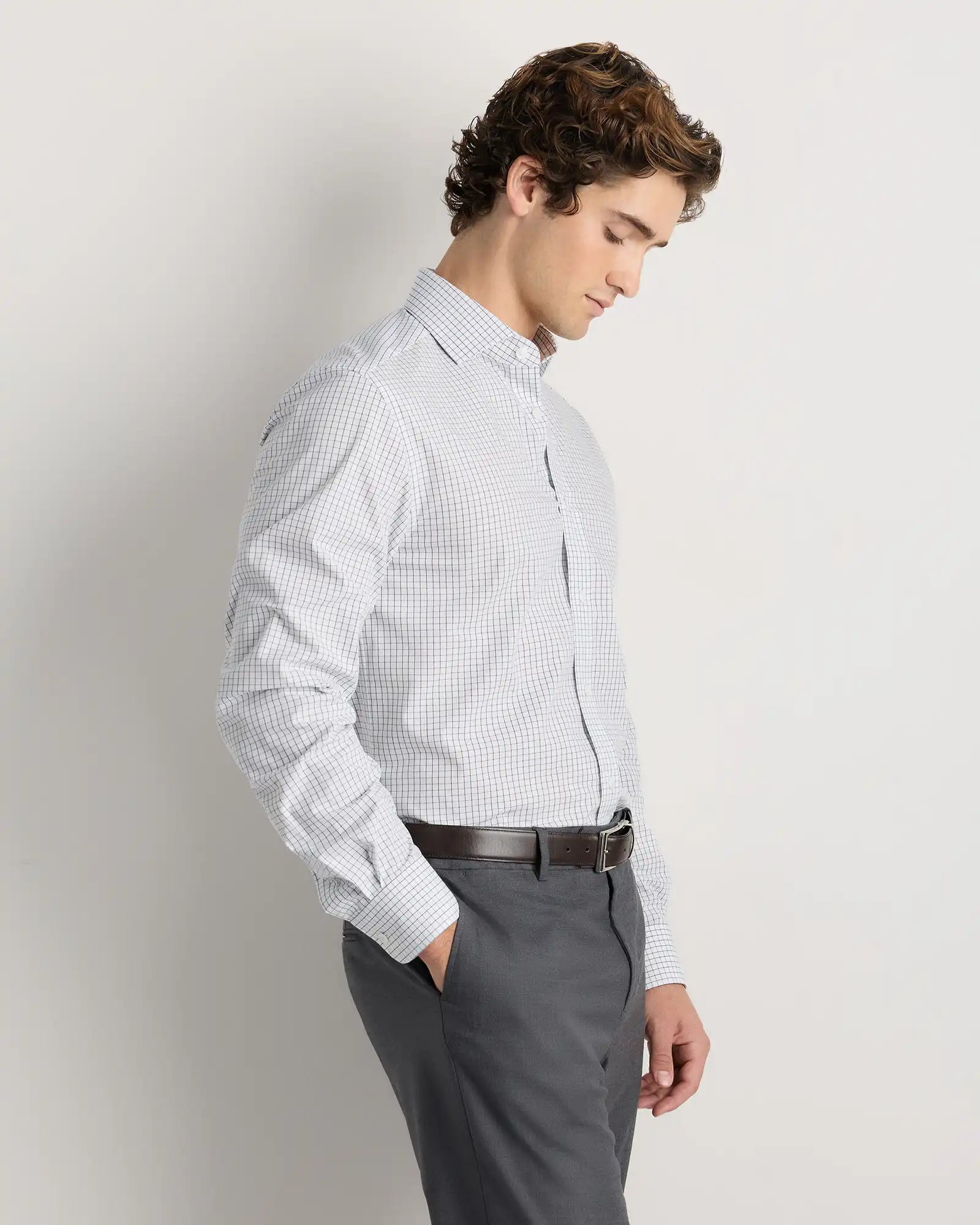 Organic Cotton Stretch Poplin Dress Shirt