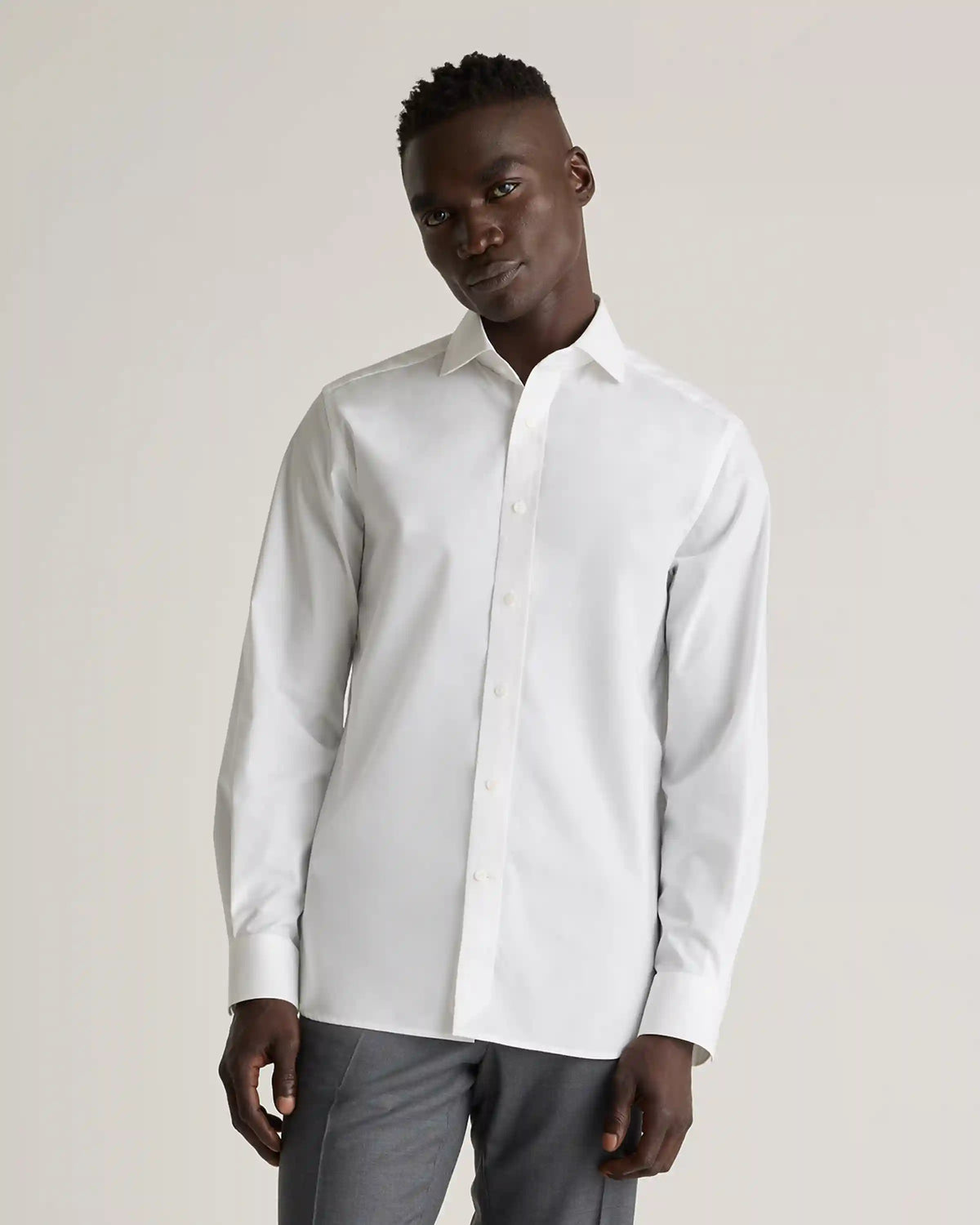 Organic Cotton Stretch Poplin Dress Shirt