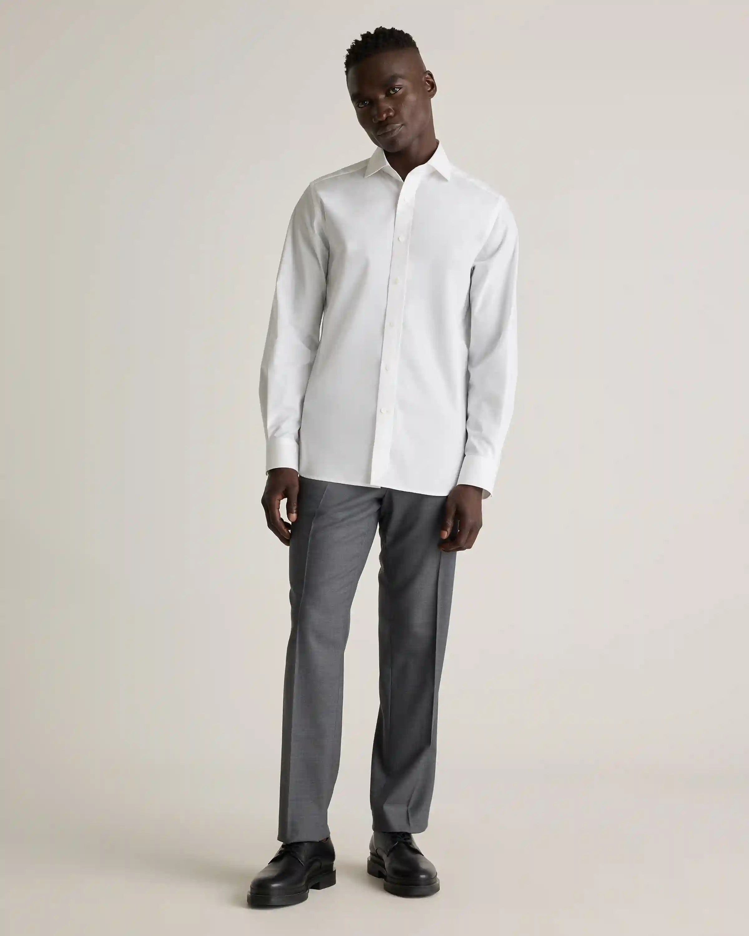 Organic Cotton Stretch Poplin Dress Shirt