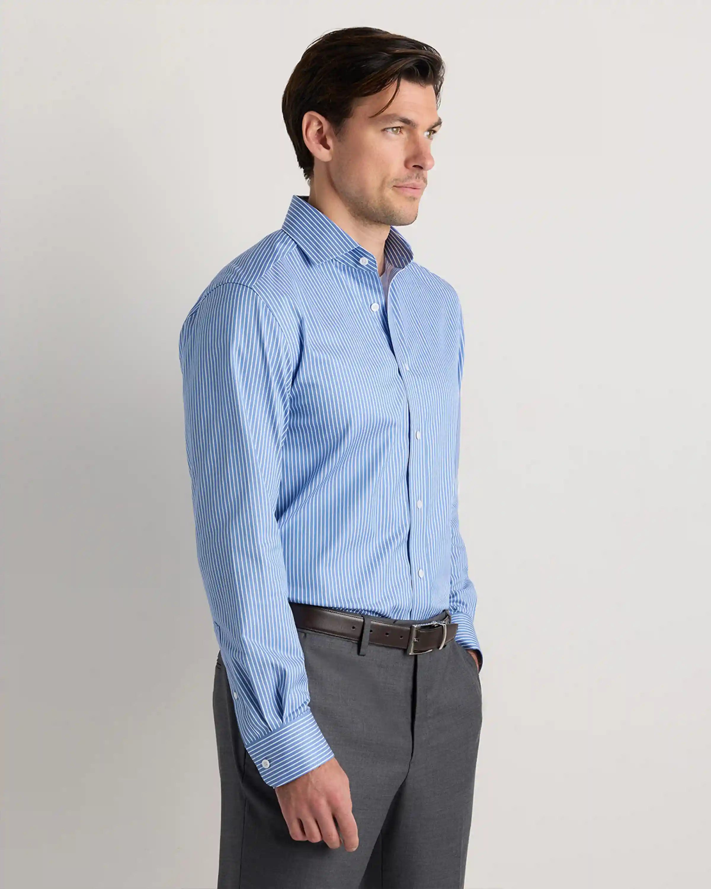 Organic Cotton Stretch Twill Dress Shirt