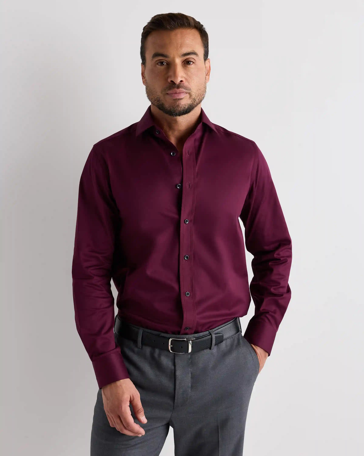 Organic Cotton Stretch Twill Dress Shirt